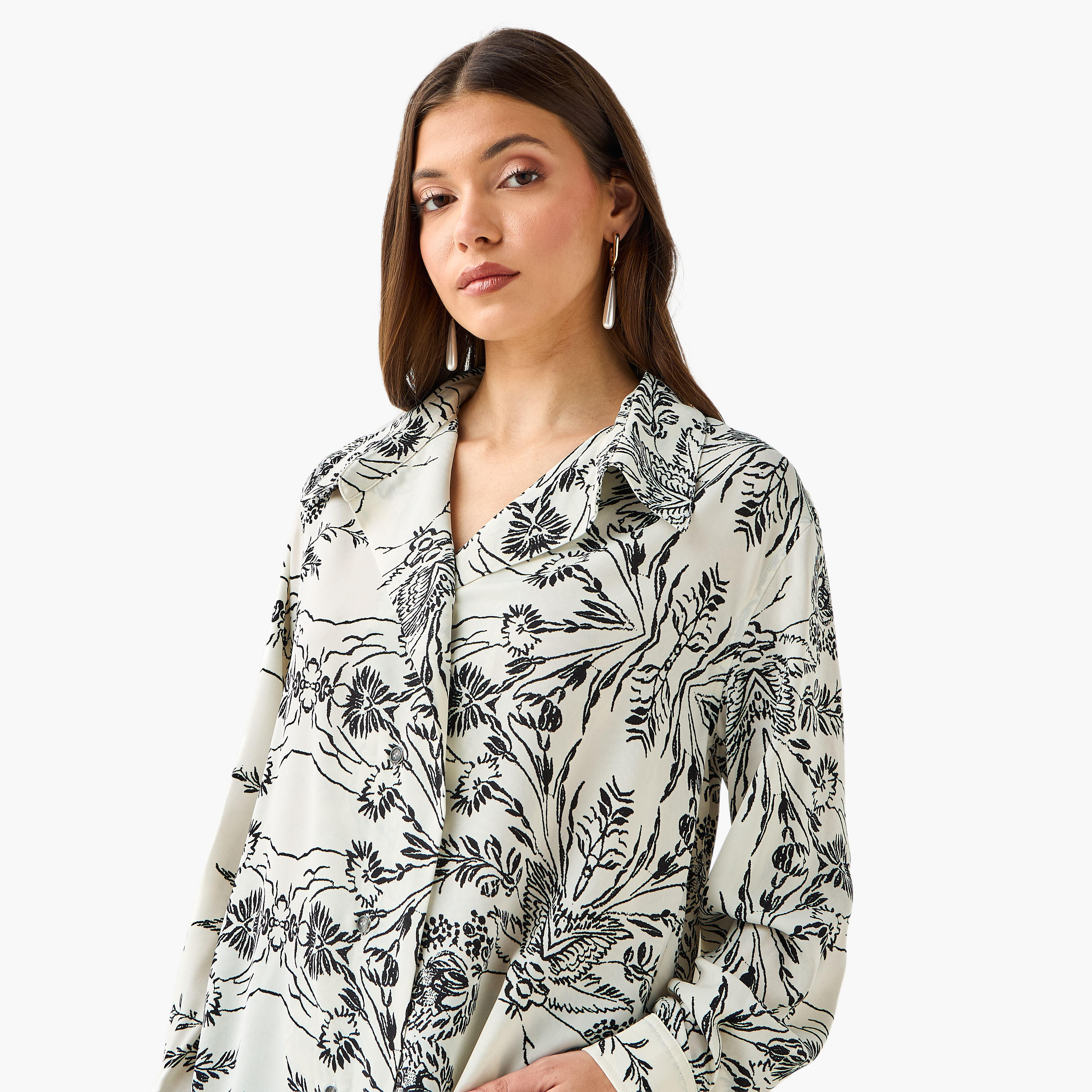 Shirt with Floral Print and High-Low Hem-women-clothing-shirtsandblouses-shirts-image-6