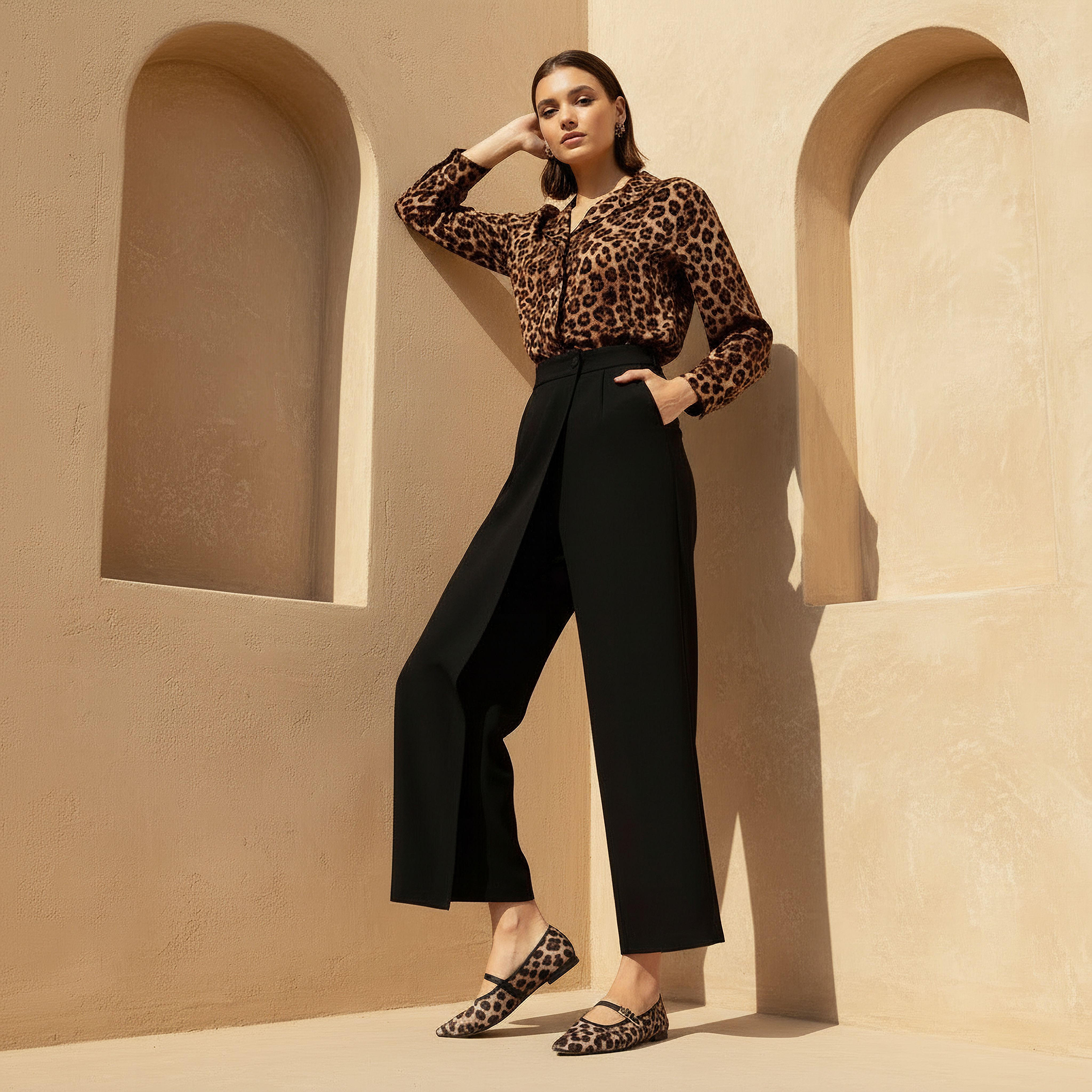 Shirt with Animal Print and High-Low Hem-women-clothing-shirtsandblouses-shirts-image-2