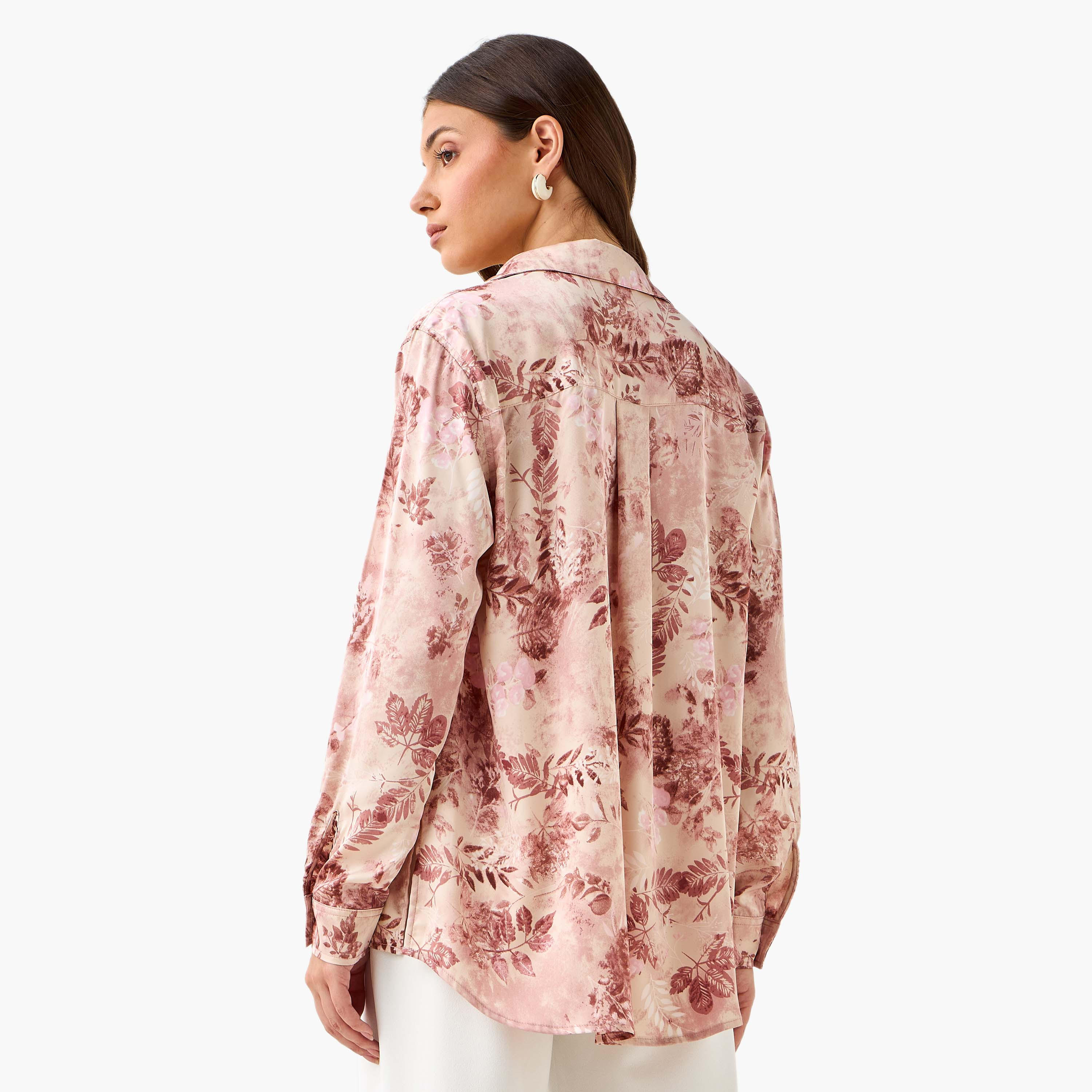 Shirt with Floral Print and High-Low Hem-women-clothing-shirtsandblouses-shirts-image-5