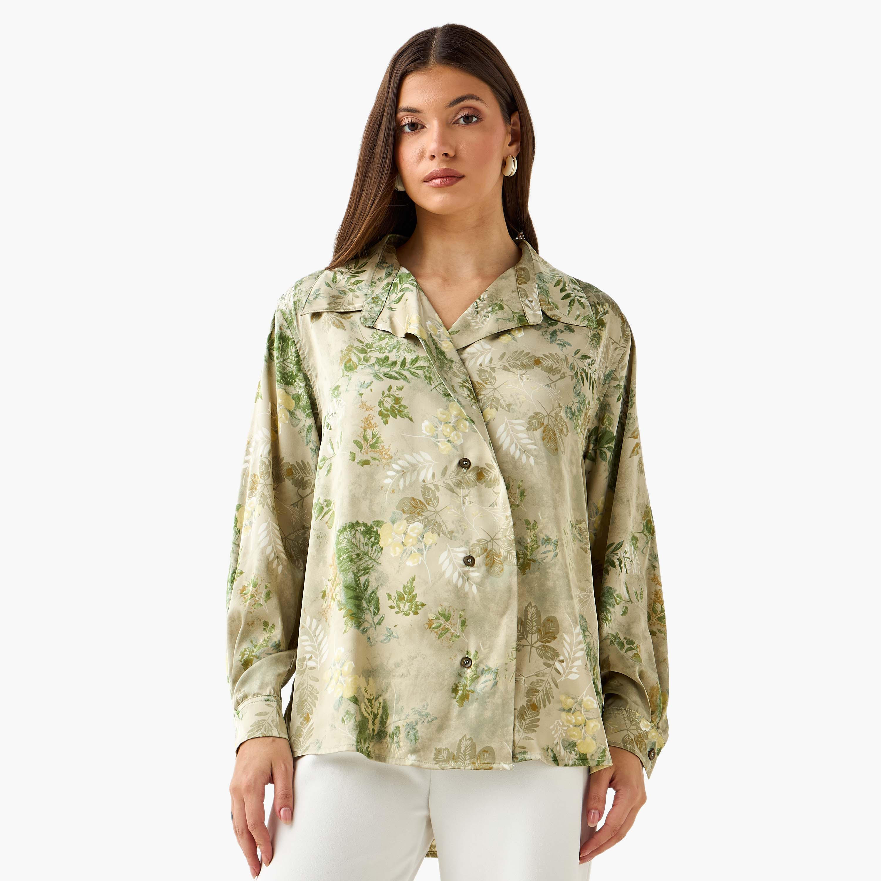 قميص بطول غير متساوي وطبعات زهرية-women-clothing-shirtsandblouses-shirts-image-3