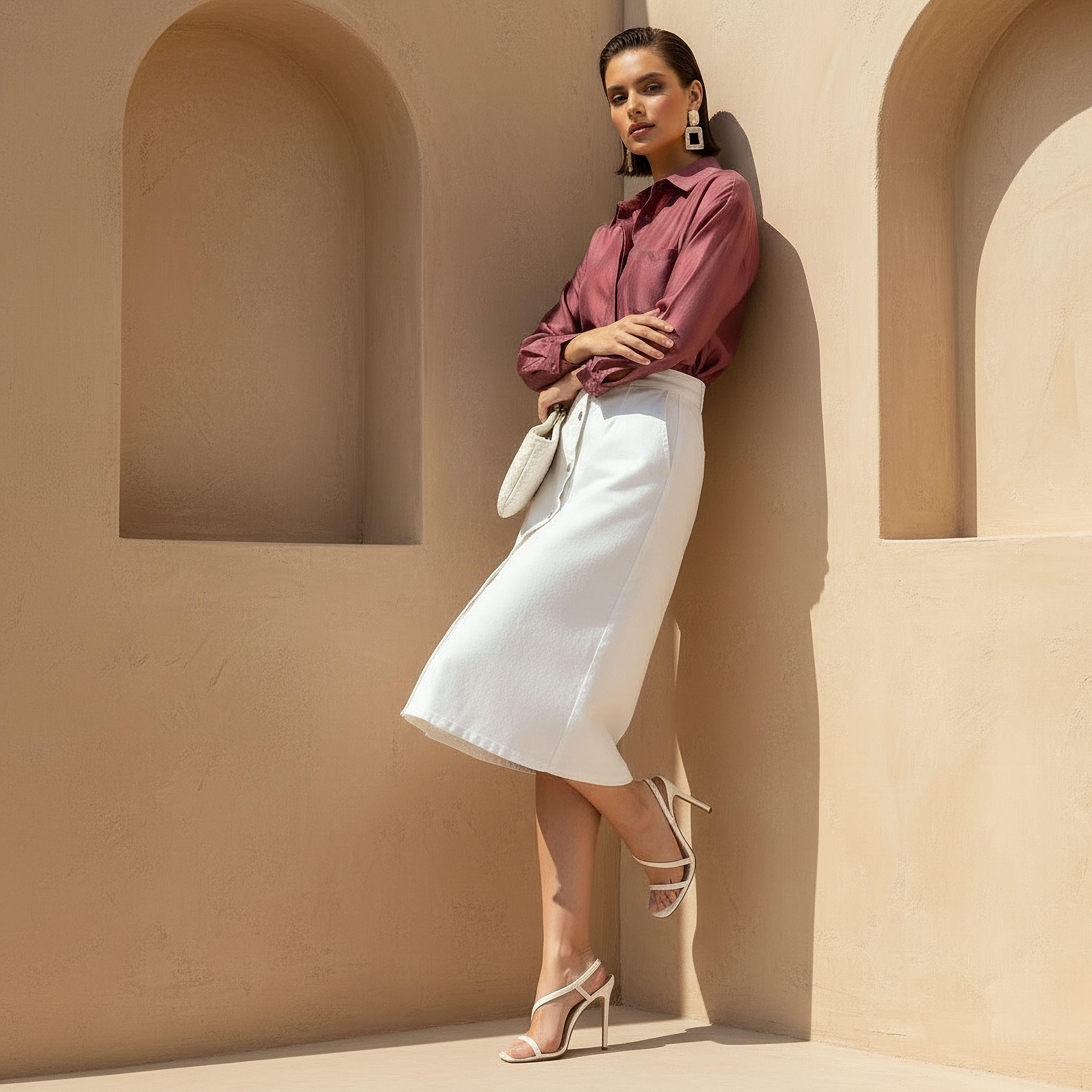 قميص بوصلة أزرار مخفية وطول غير متساوي-women-clothing-shirtsandblouses-shirts-image-7