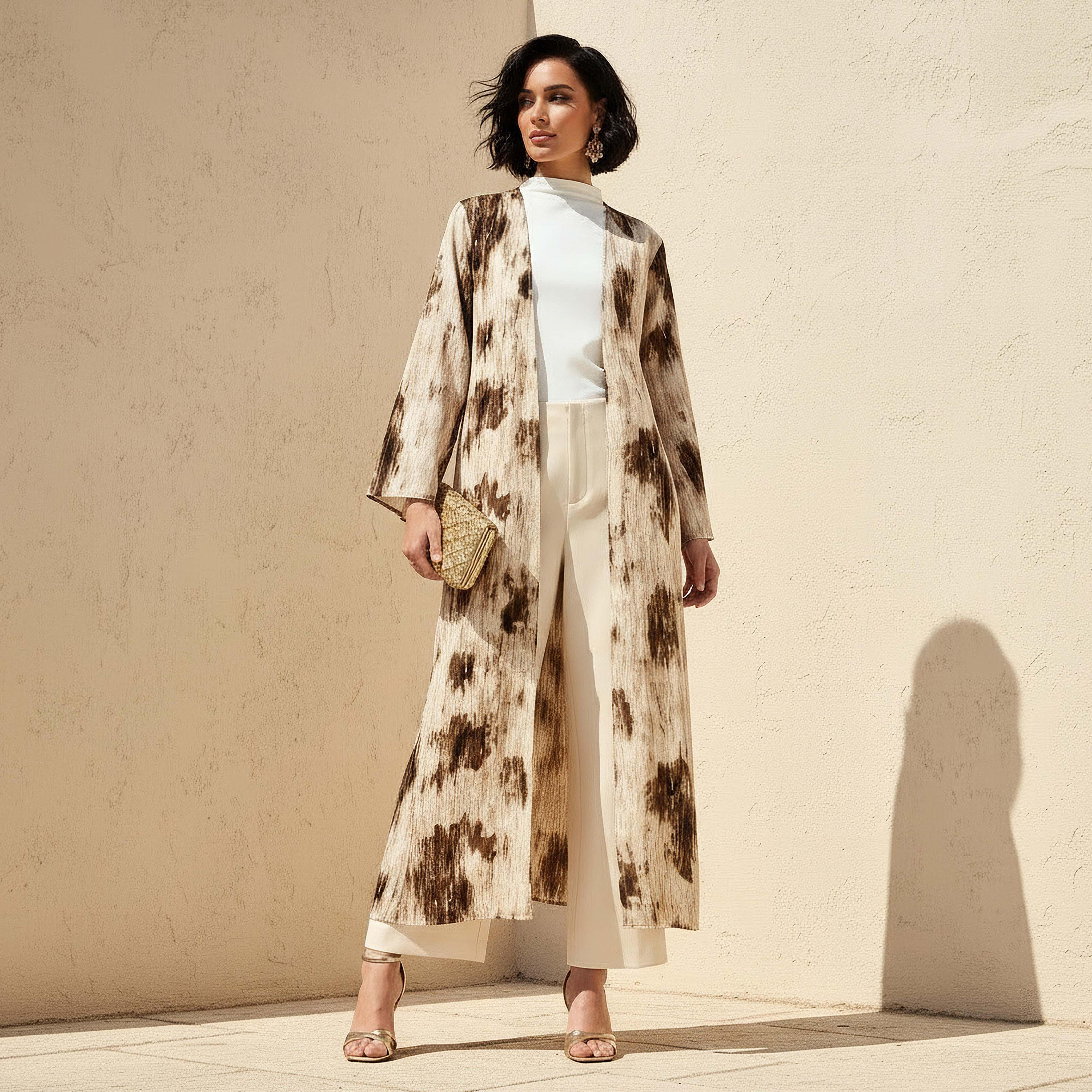 سترة عباية كيمونو بقصّة عادية وطبعات-women-arabicclothing-abayas-image-2