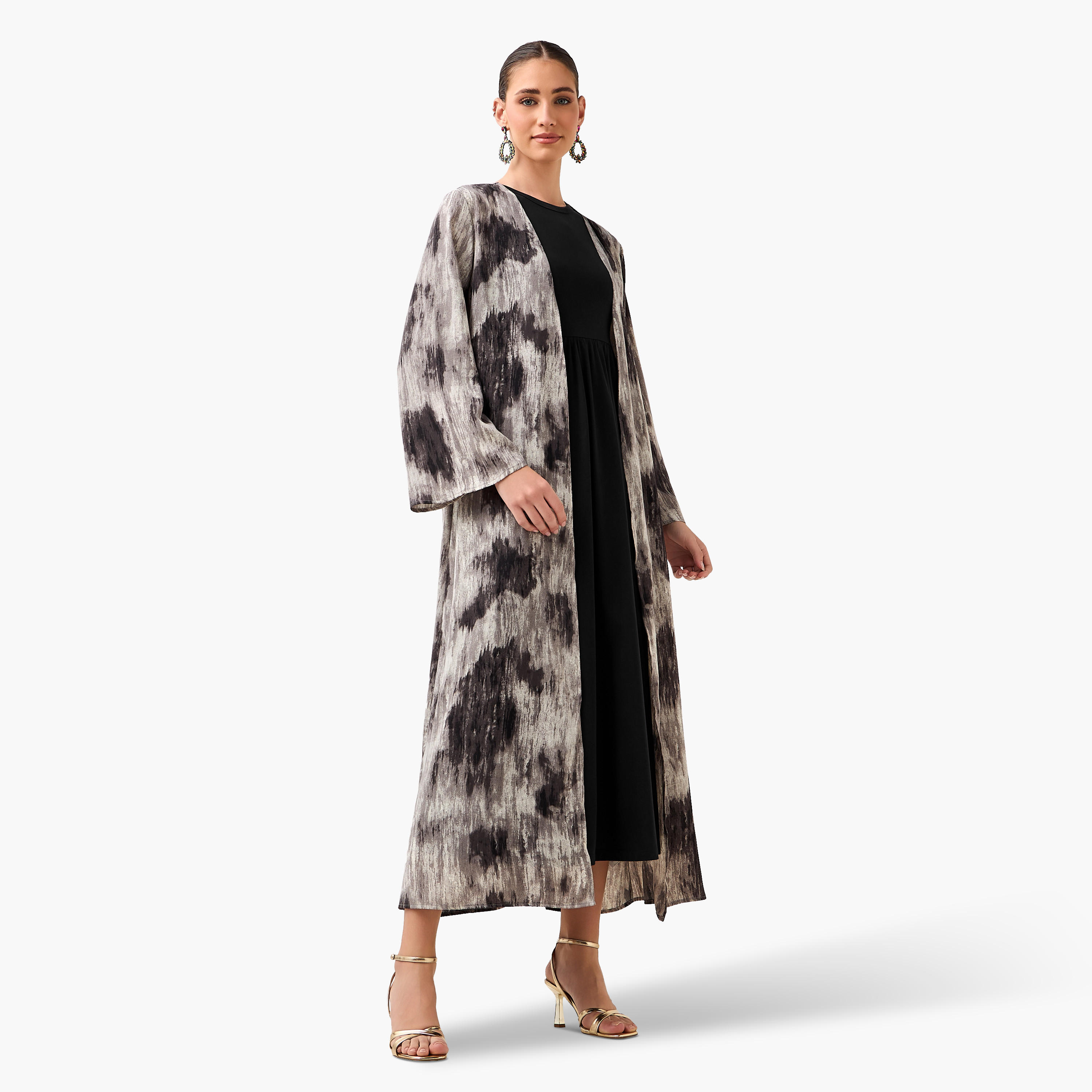 سترة عباية كيمونو بقصّة عادية وطبعات-women-arabicclothing-abayas-image-3