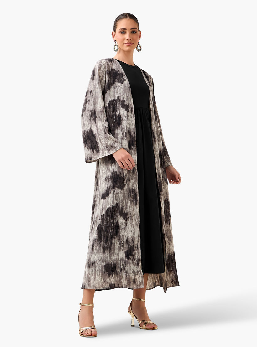 سترة عباية كيمونو بقصّة عادية وطبعات-women-arabicclothing-abayas-image-3