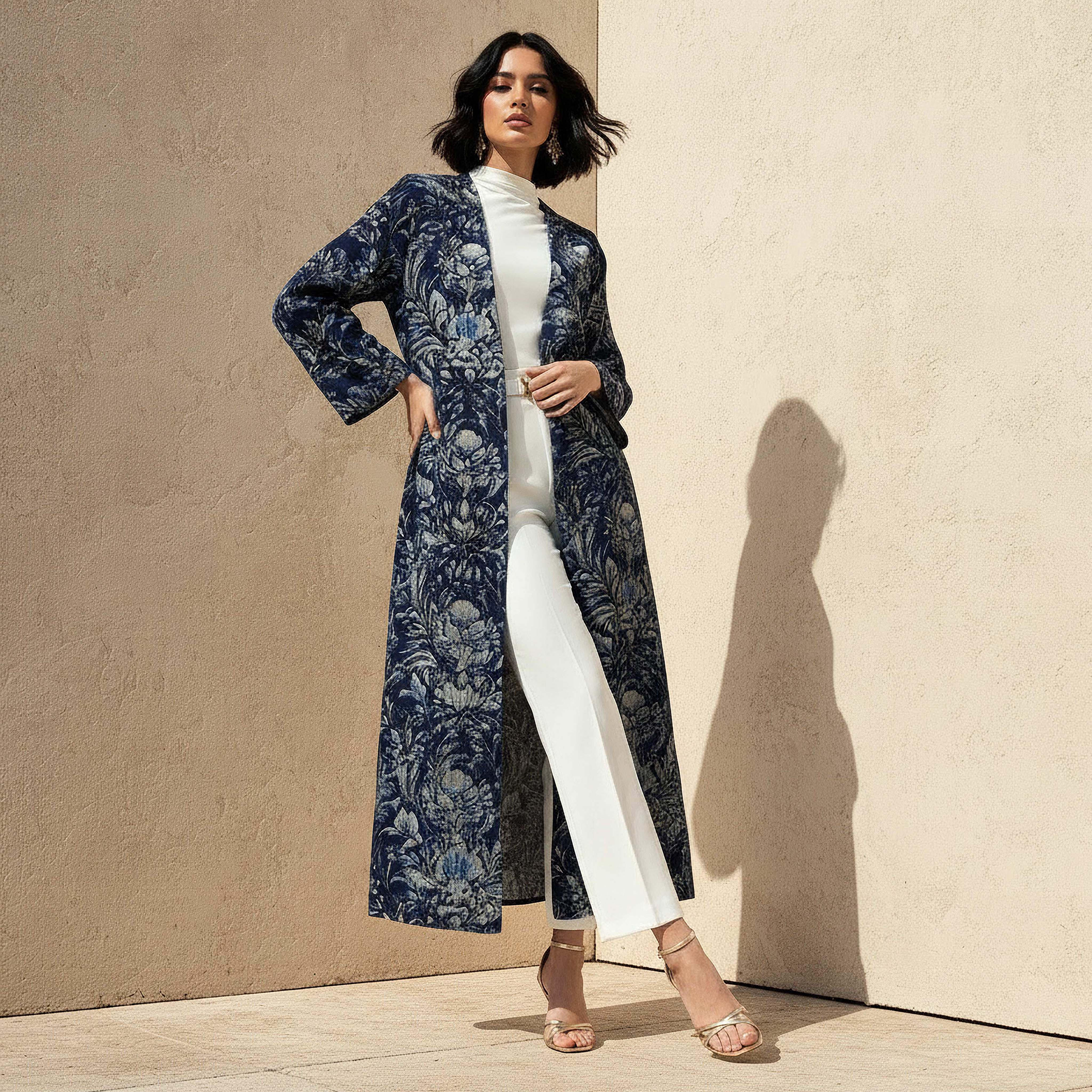 سترة عباية كيمونو بقصّة عادية وطبعات-women-arabicclothing-abayas-image-1