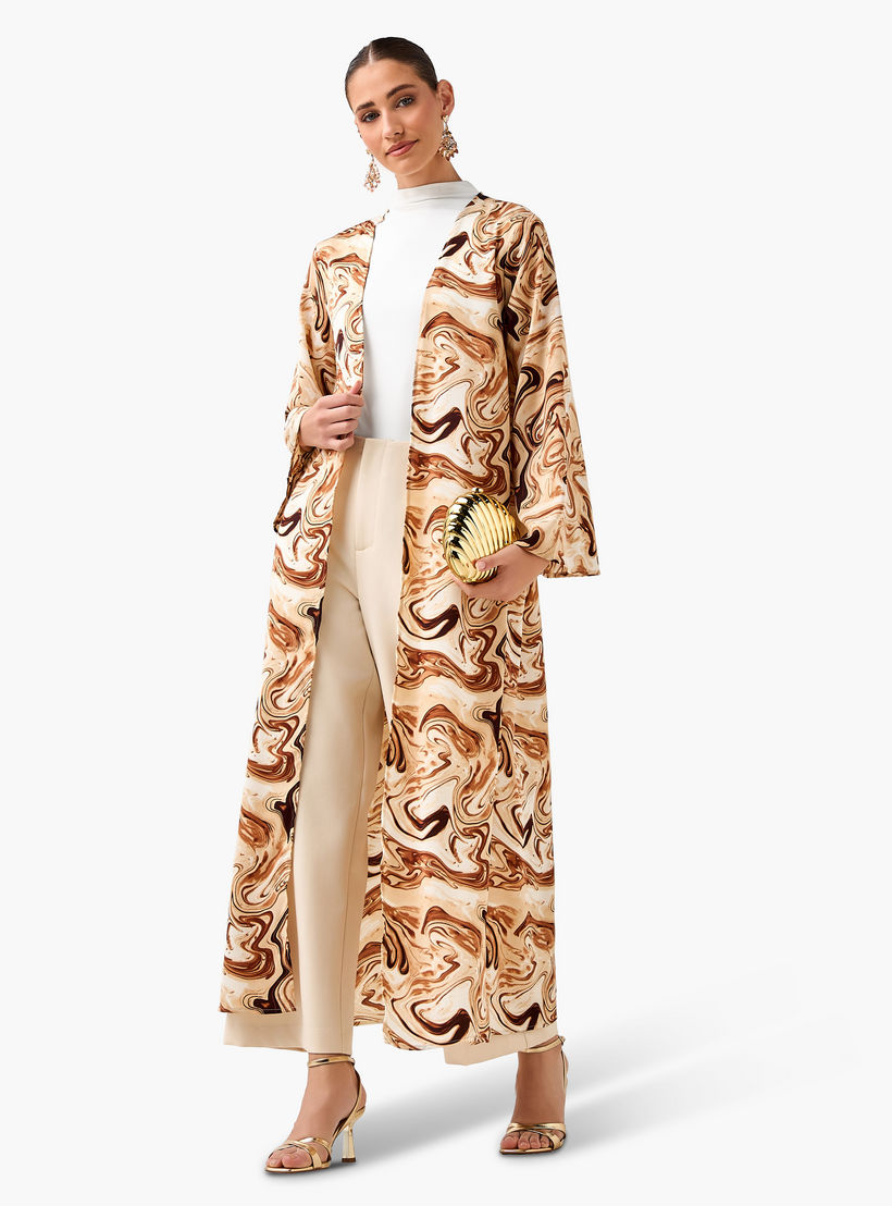 سترة عباية كيمونو بقصّة عادية وطبعات-women-arabicclothing-abayas-image-4