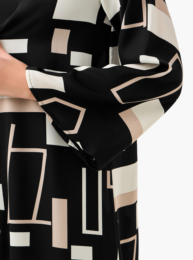 Regular Fit Kimono Abaya Shrug with Print-women-arabicclothing-abayas-image-5