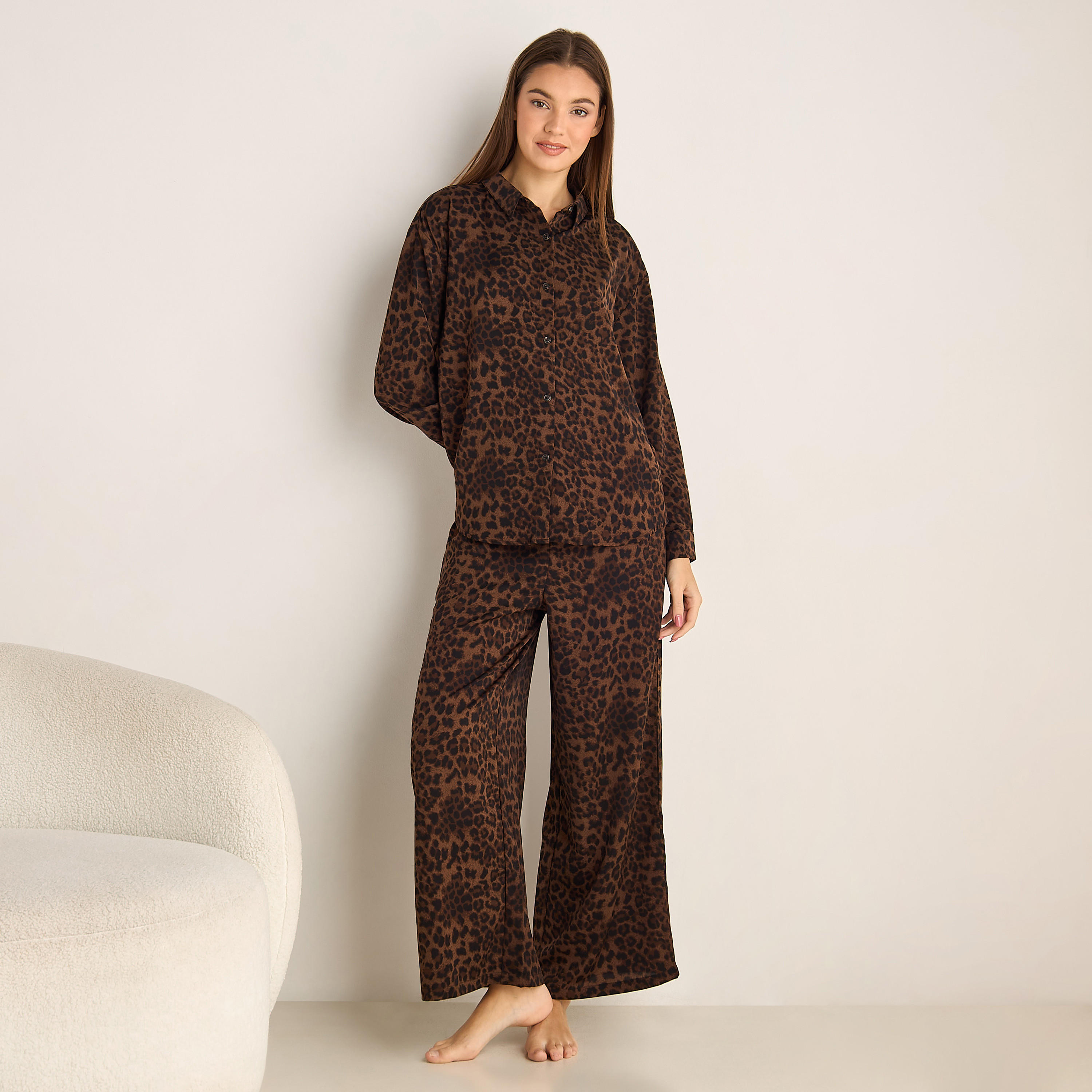 طقم بيجاما قميص وبنطلون-women-clothing-coordsets-image-6