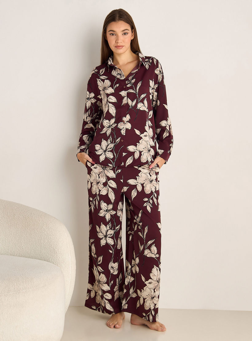 طقم بيجاما قميص وبنطلون-women-clothing-coordsets-image-2