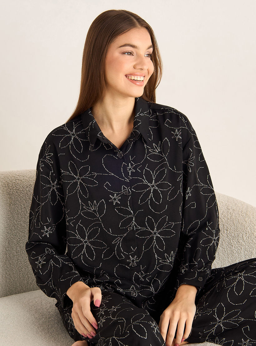 طقم بيجاما قميص وبنطلون-women-clothing-coordsets-image-3