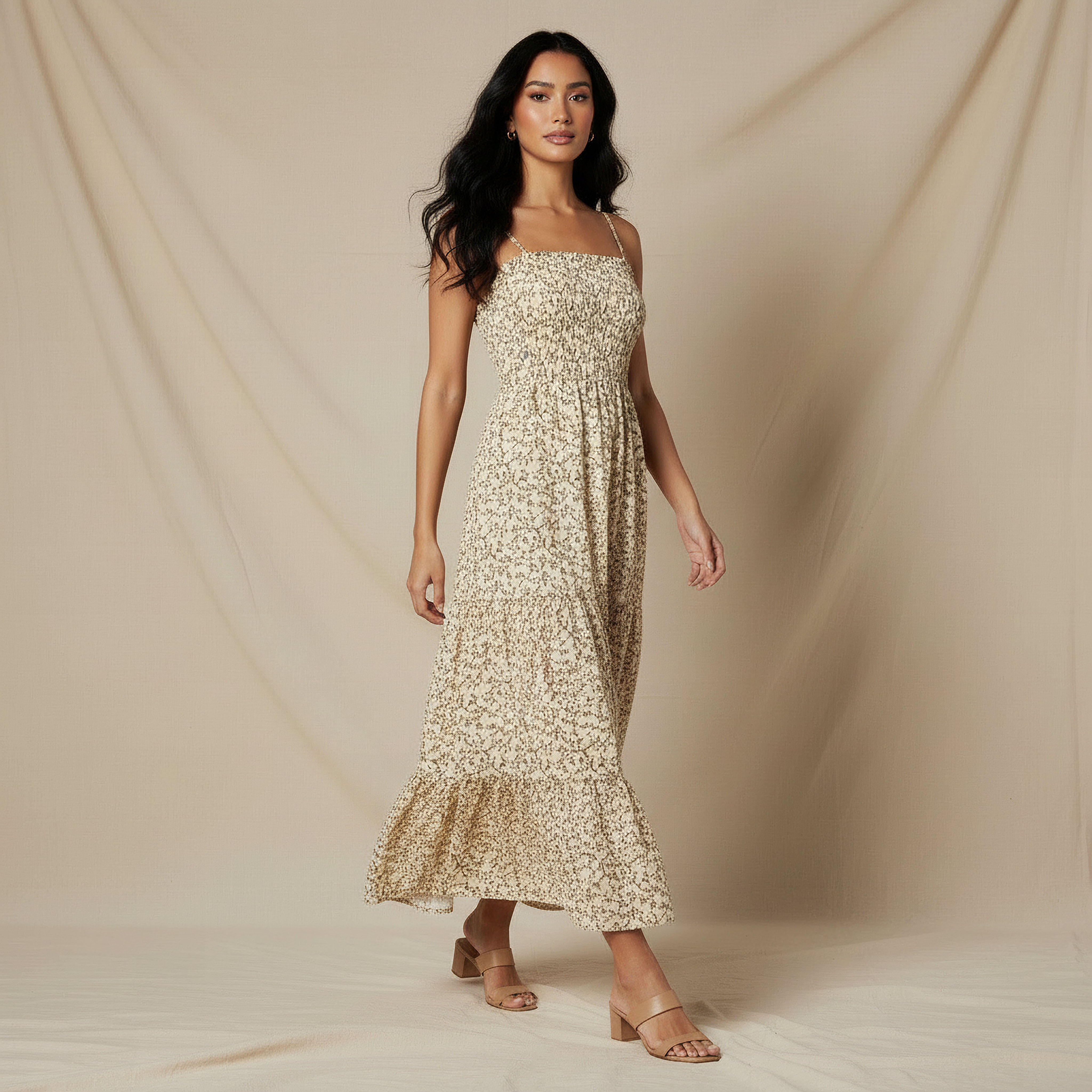 فستان متعدد التصاميم بطبعات زهرية-women-clothing-dresses-image-2