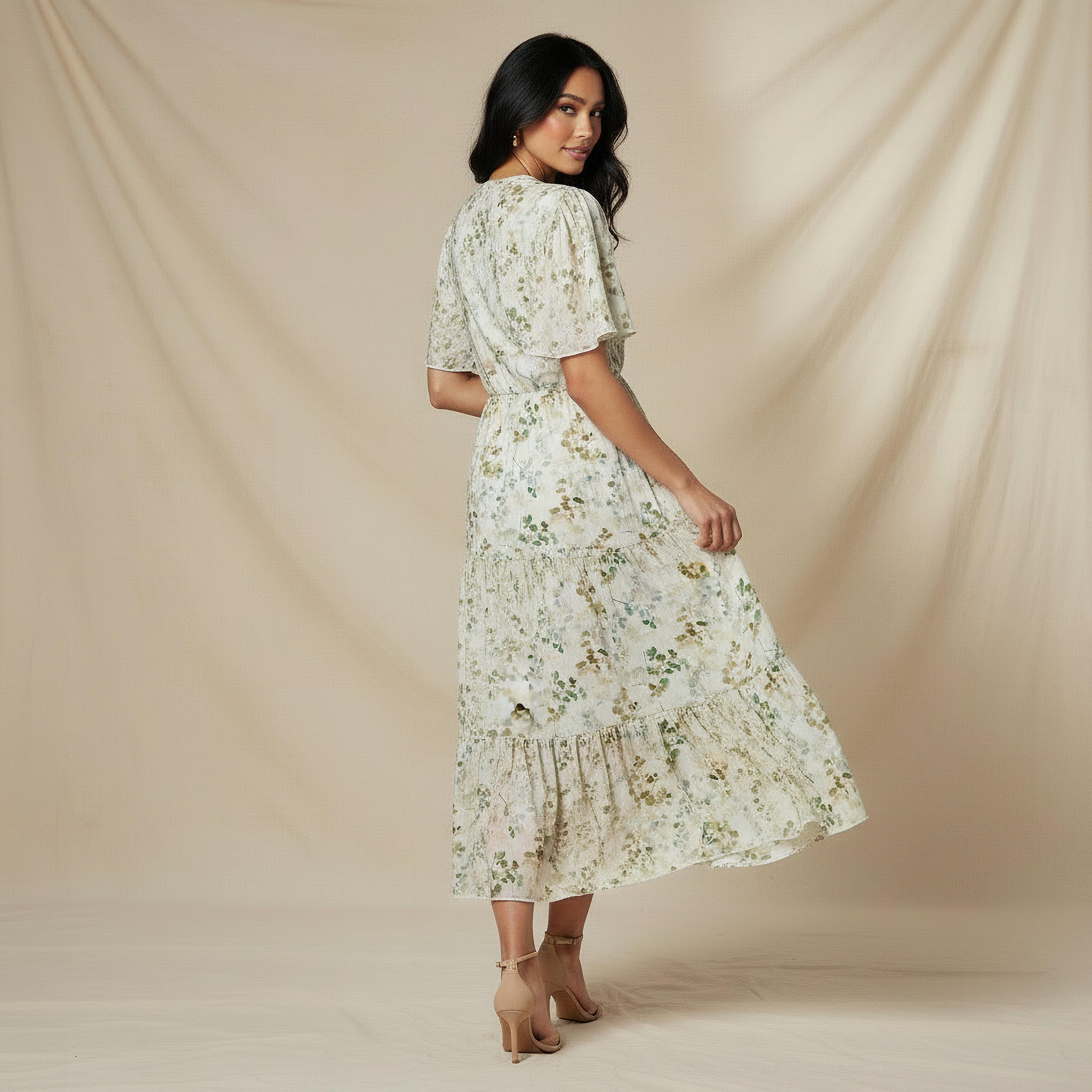 فستان فيسكوز ميدي ملفوف متعدد الطبقات بطبعات زهور-women-clothing-dresses-image-3