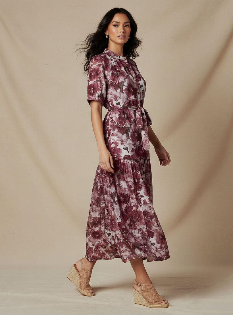فستان ميدي فيسكوز طبقات بحزام وطبعات-women-clothing-dresses-image-2