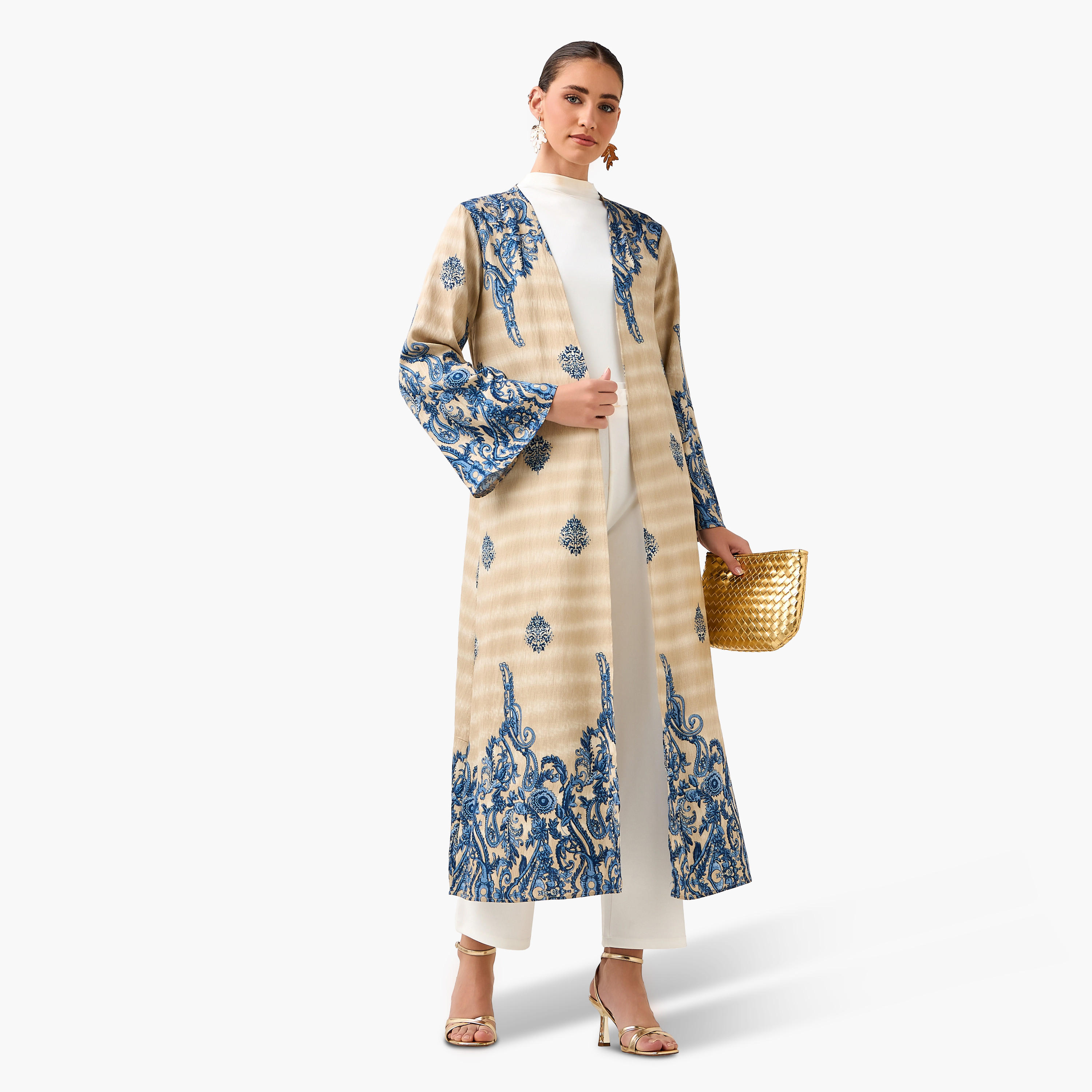 Regular Fit Viscose Kimono Abaya Shrug-women-arabicclothing-abayas-image-2