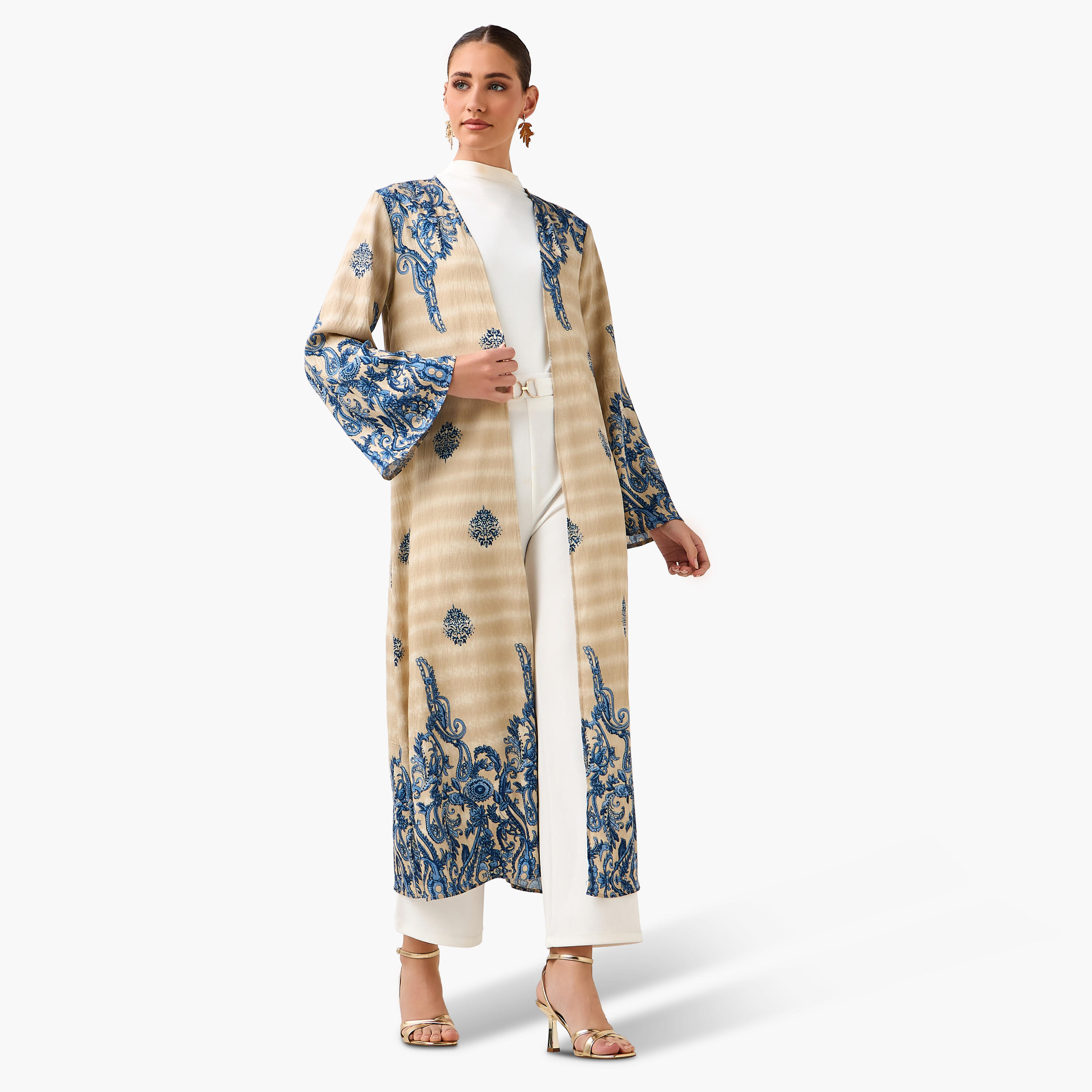Regular Fit Viscose Kimono Abaya Shrug-women-arabicclothing-abayas-image-3