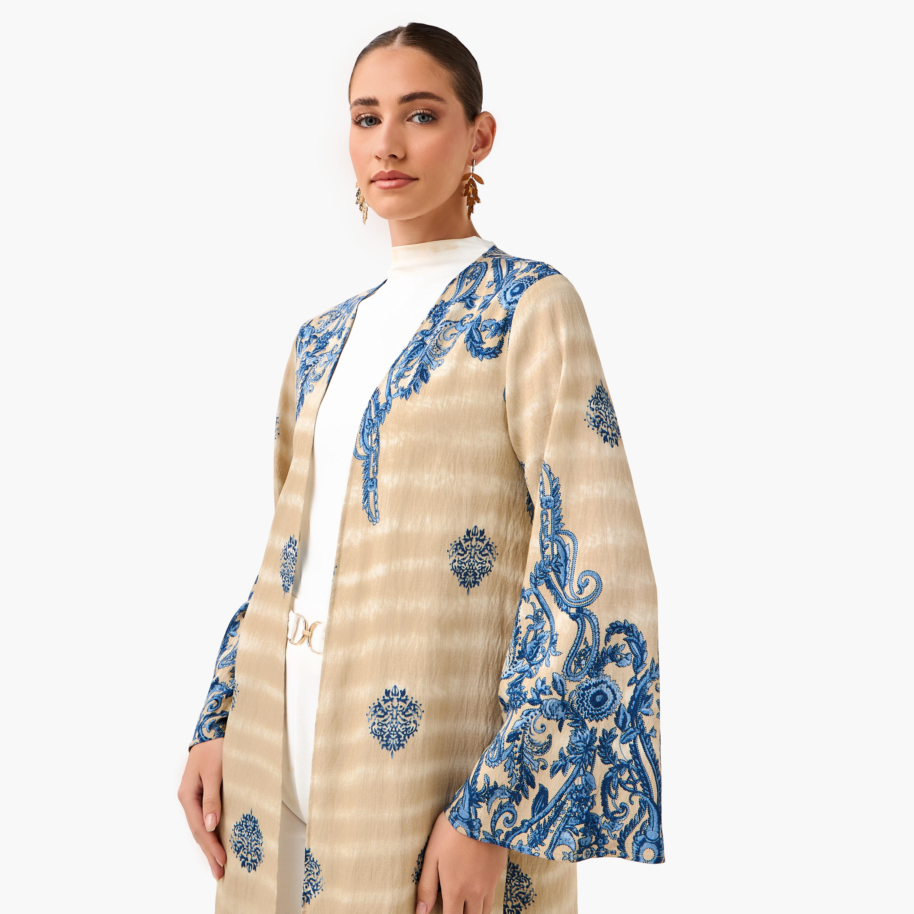 Regular Fit Viscose Kimono Abaya Shrug-women-arabicclothing-abayas-image-5