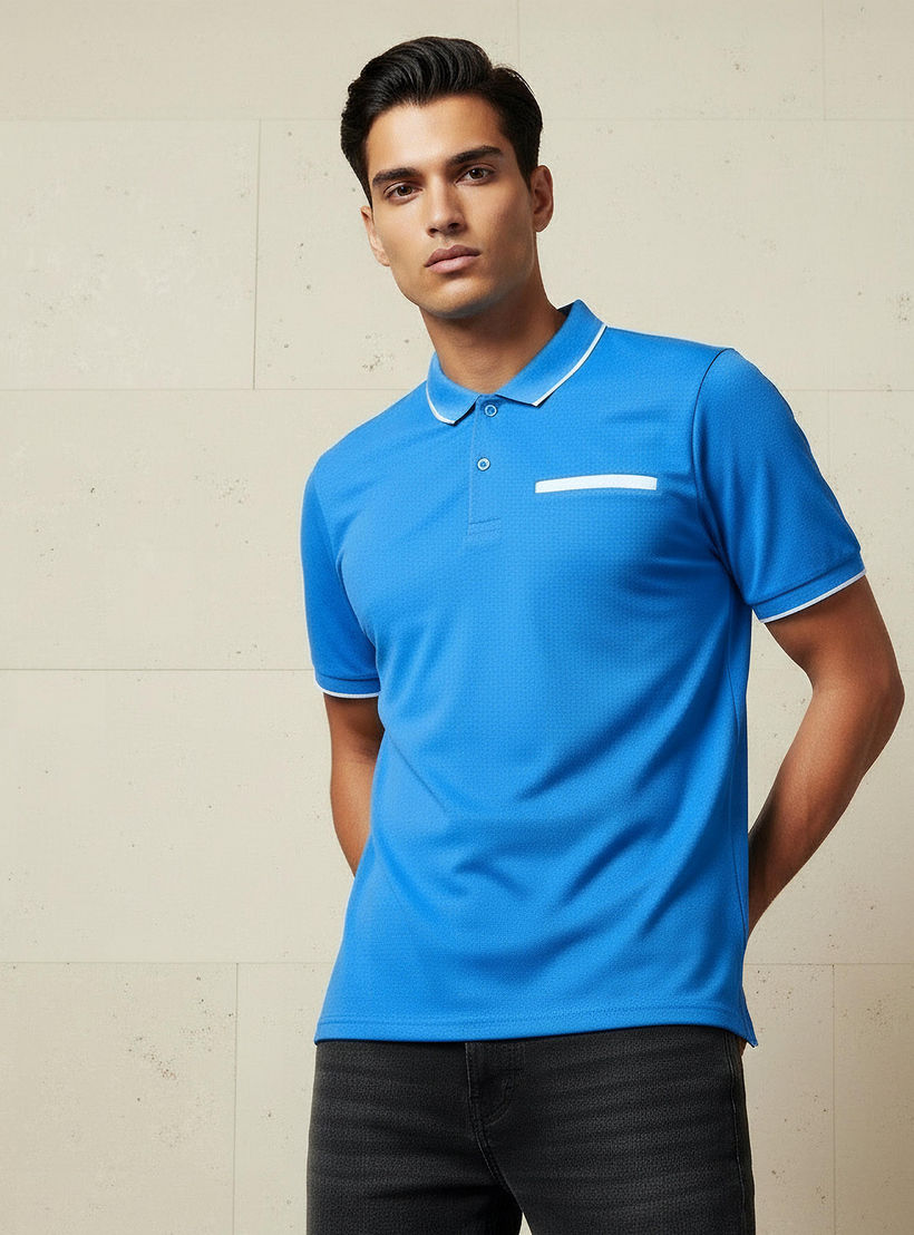 Men Short Sleeves Textured Pique Polo T-shirt-men-clothing-tshirtsandpolos-polos-image-1