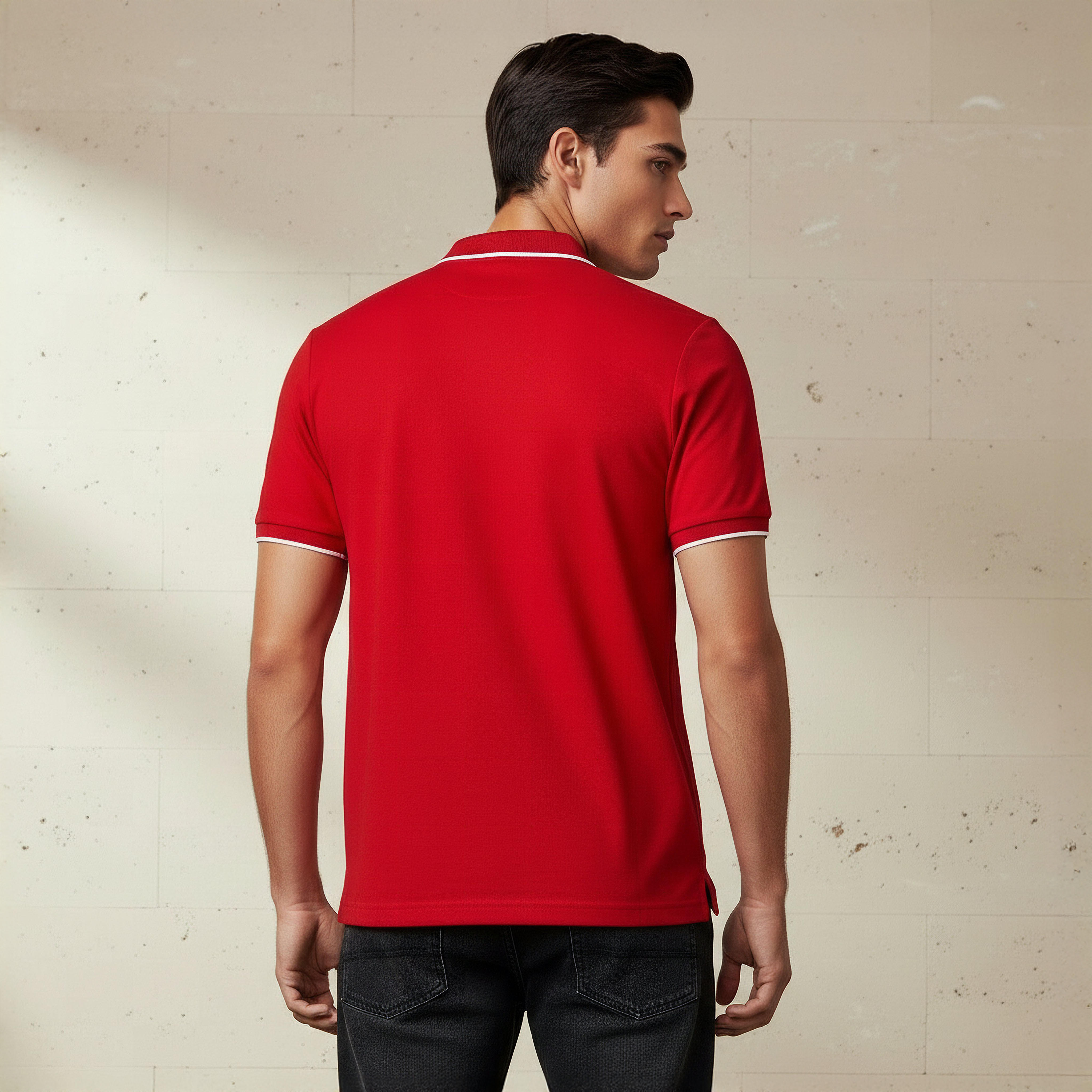Men Short Sleeves Textured Pique Polo T-shirt-men-clothing-tshirtsandpolos-polos-image-3