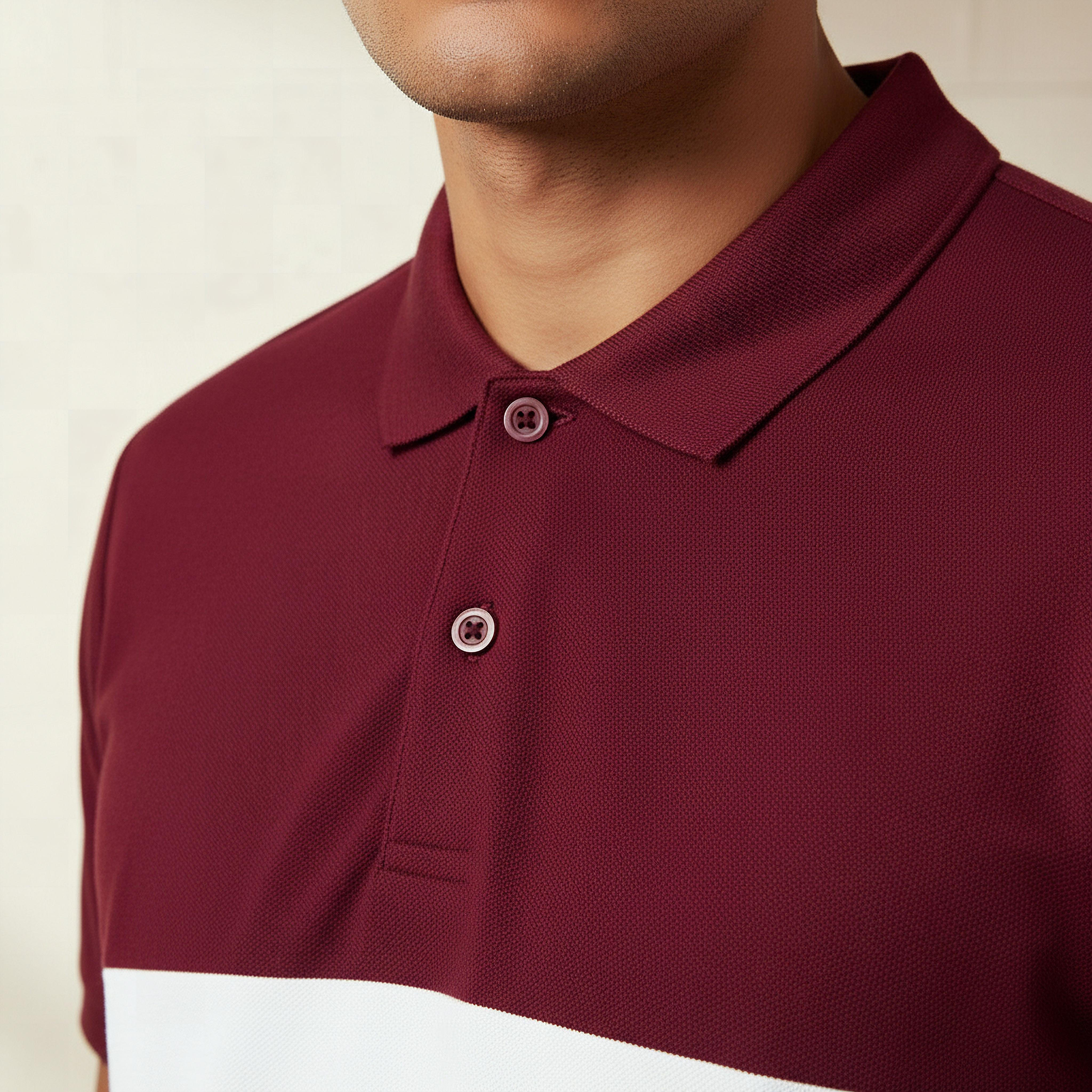 Men Short Sleeves Colourblock Pique Polo T-shirt-men-clothing-tshirtsandpolos-polos-image-4