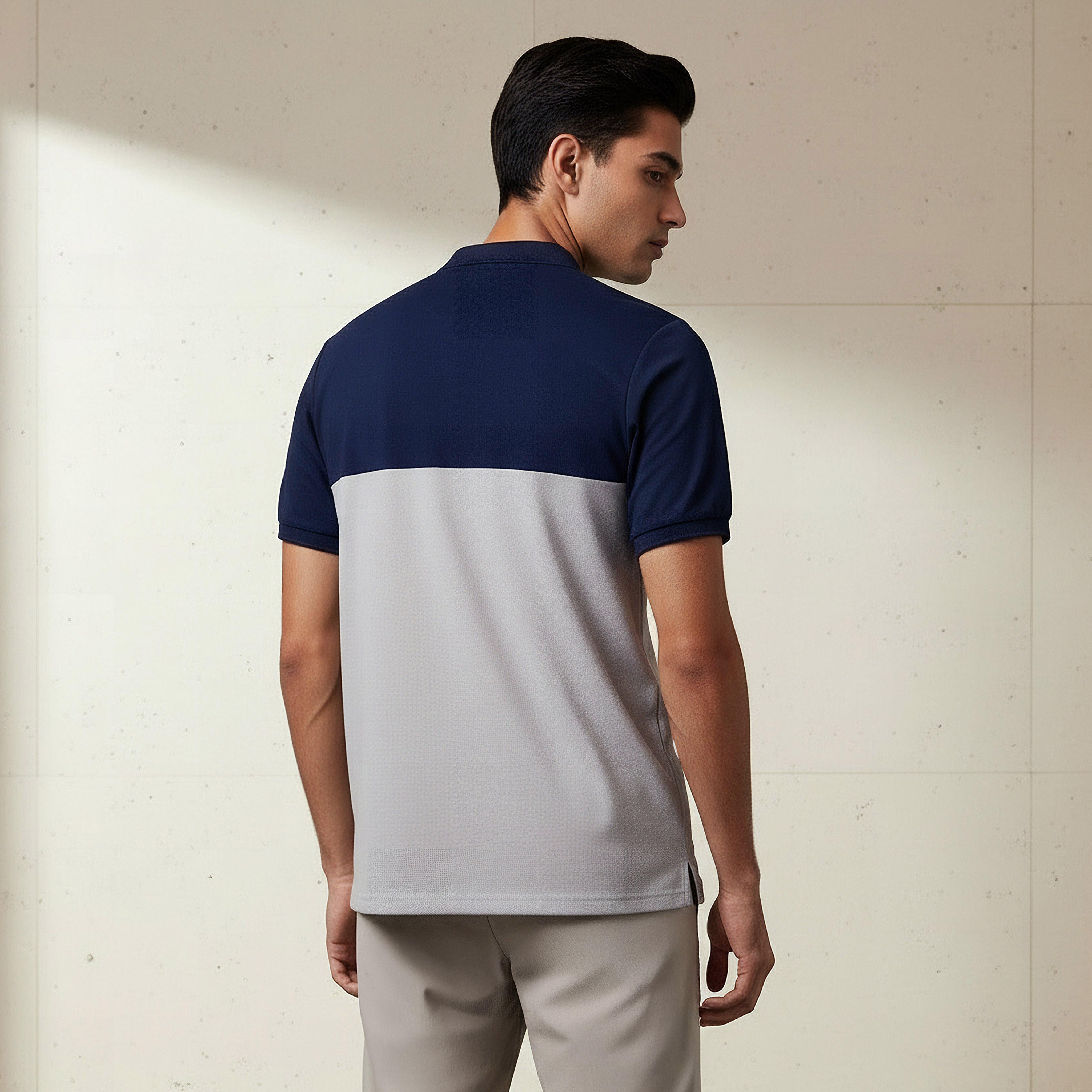 Men Short Sleeves Colourblock Pique Polo T-shirt-men-clothing-tshirtsandpolos-polos-image-3