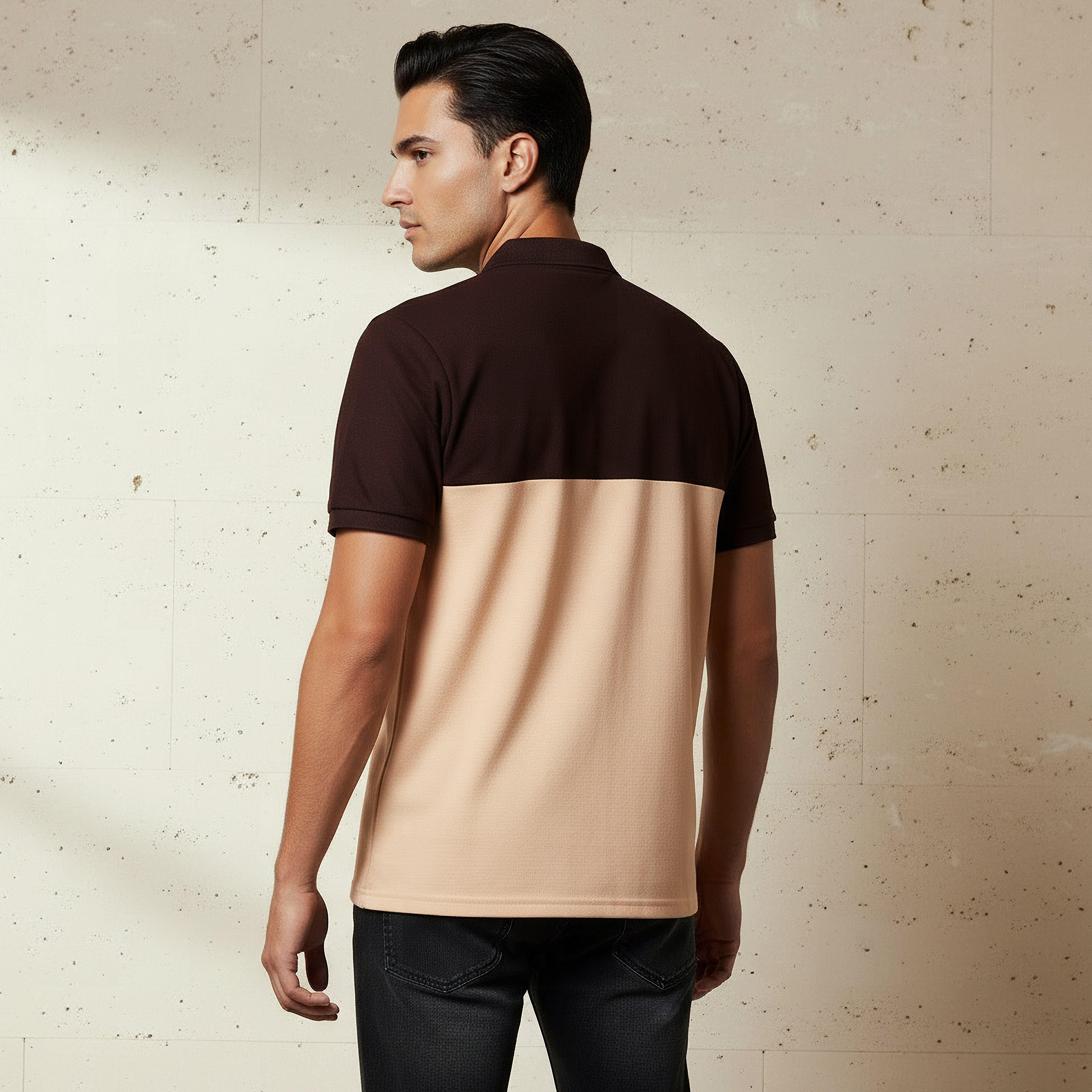 Men Short Sleeves Colourblock Pique Polo T-shirt-men-clothing-tshirtsandpolos-polos-image-3