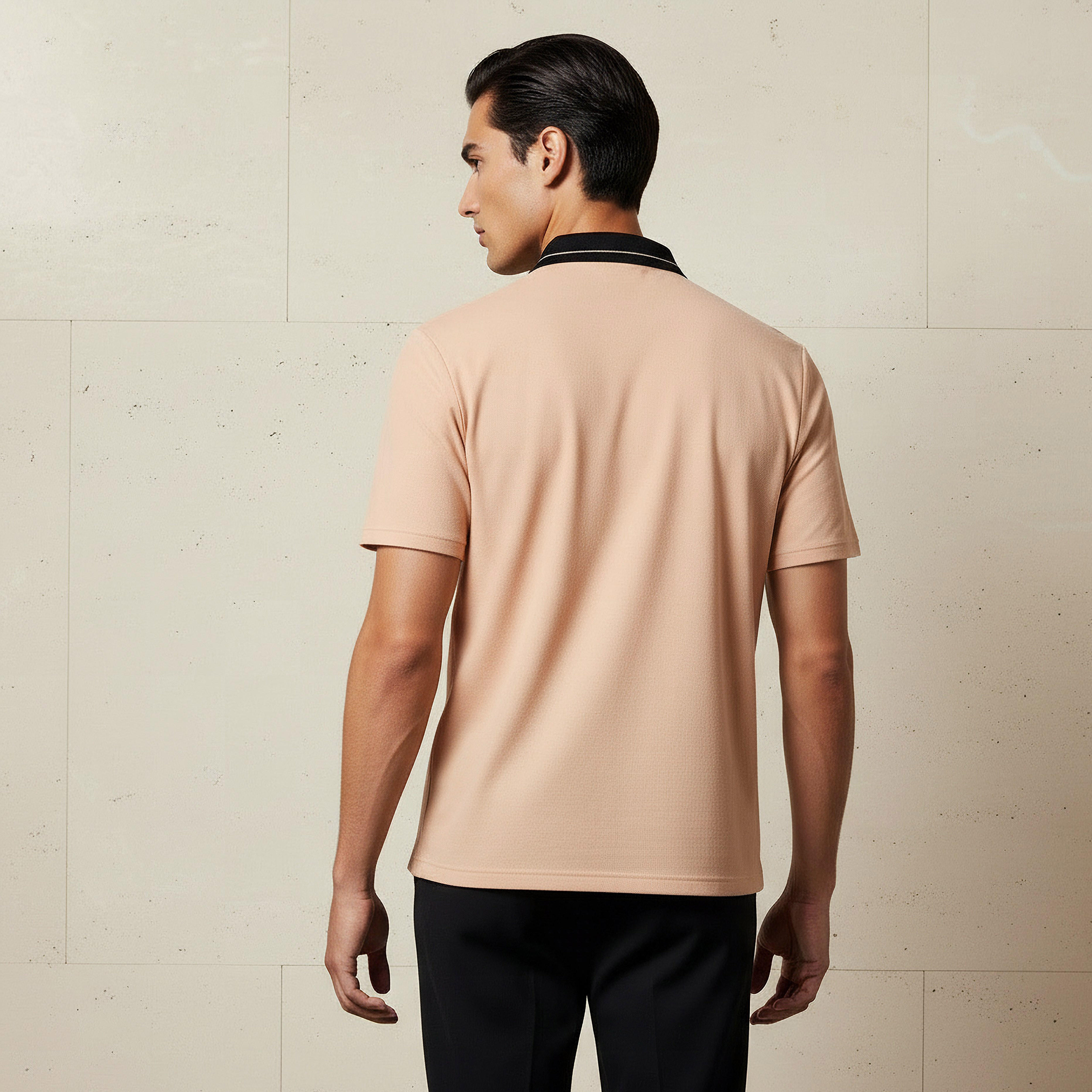 Men Short Sleeves Contrast Collar Pique Polo T-shirt-men-clothing-tshirtsandpolos-polos-image-3
