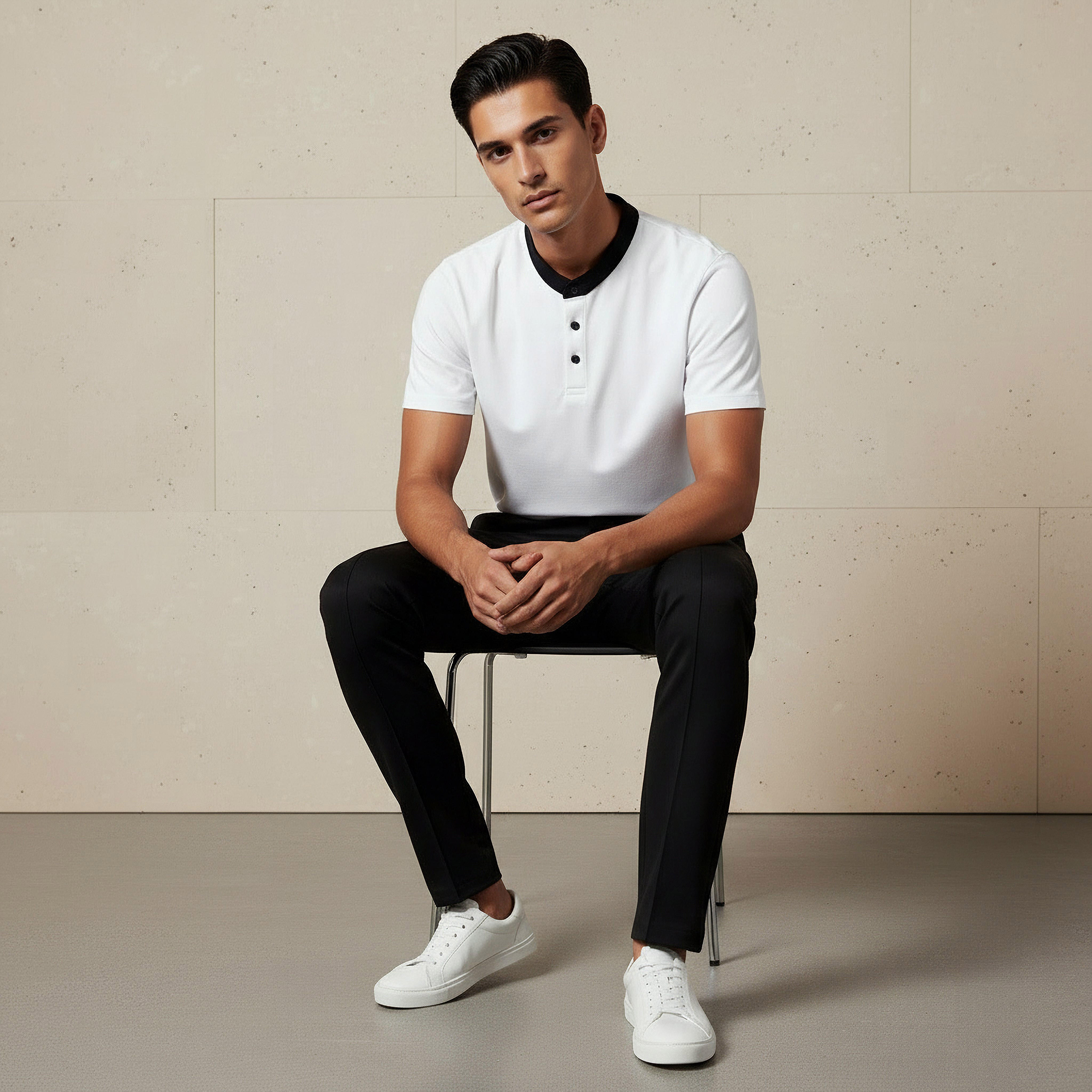 Men Regular Fit Henley Neck Short Sleeves Pique T-shirt-men-clothing-tshirtsandpolos-tshirts-image-2