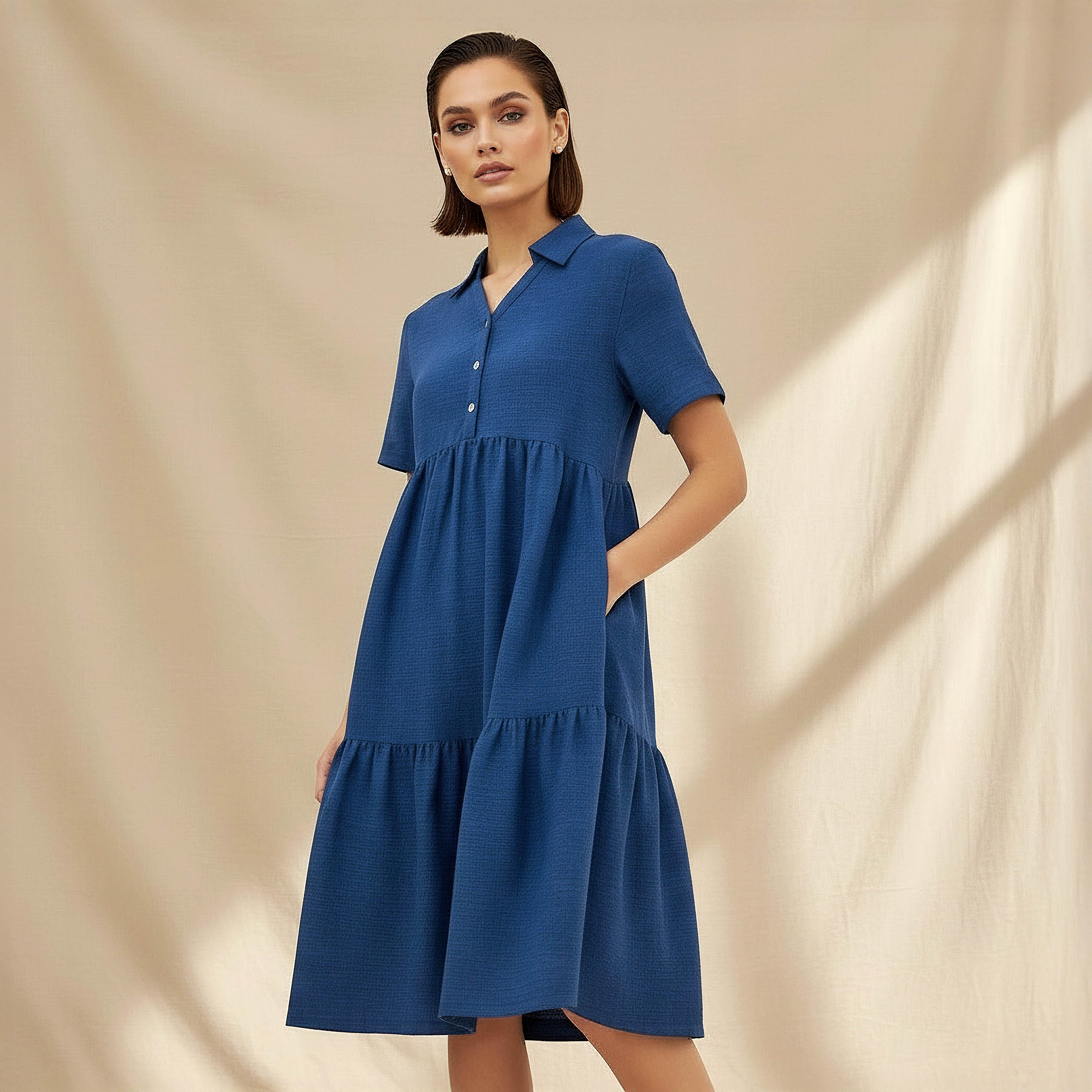 Tiered Midi Dress with Collar-PROMO_SP_AE_2FOR169_110625-image-1