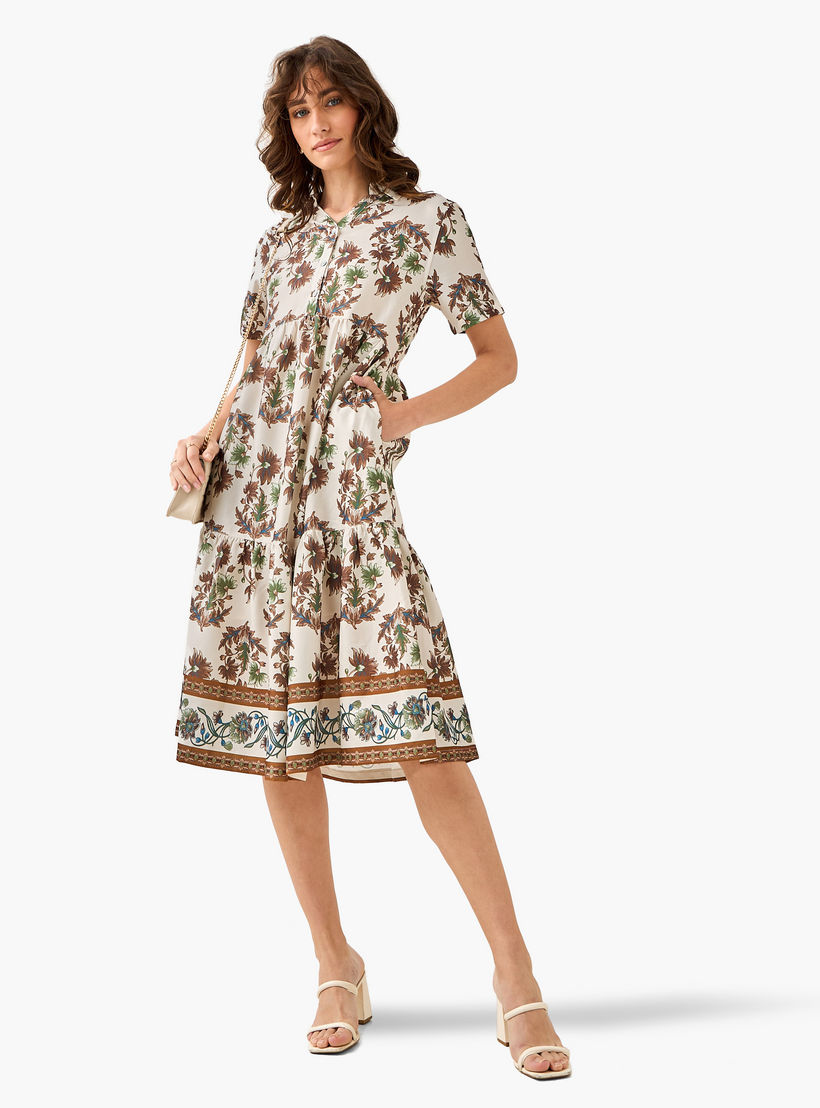 Floral Print Tiered Women Dress with Pocket-women-clothing-dresses-image-3