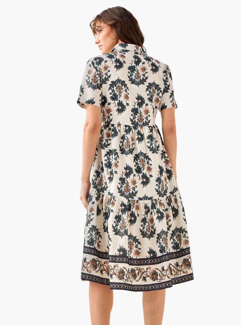 Floral Print Tiered Women Dress with Pocket-women-clothing-dresses-image-4