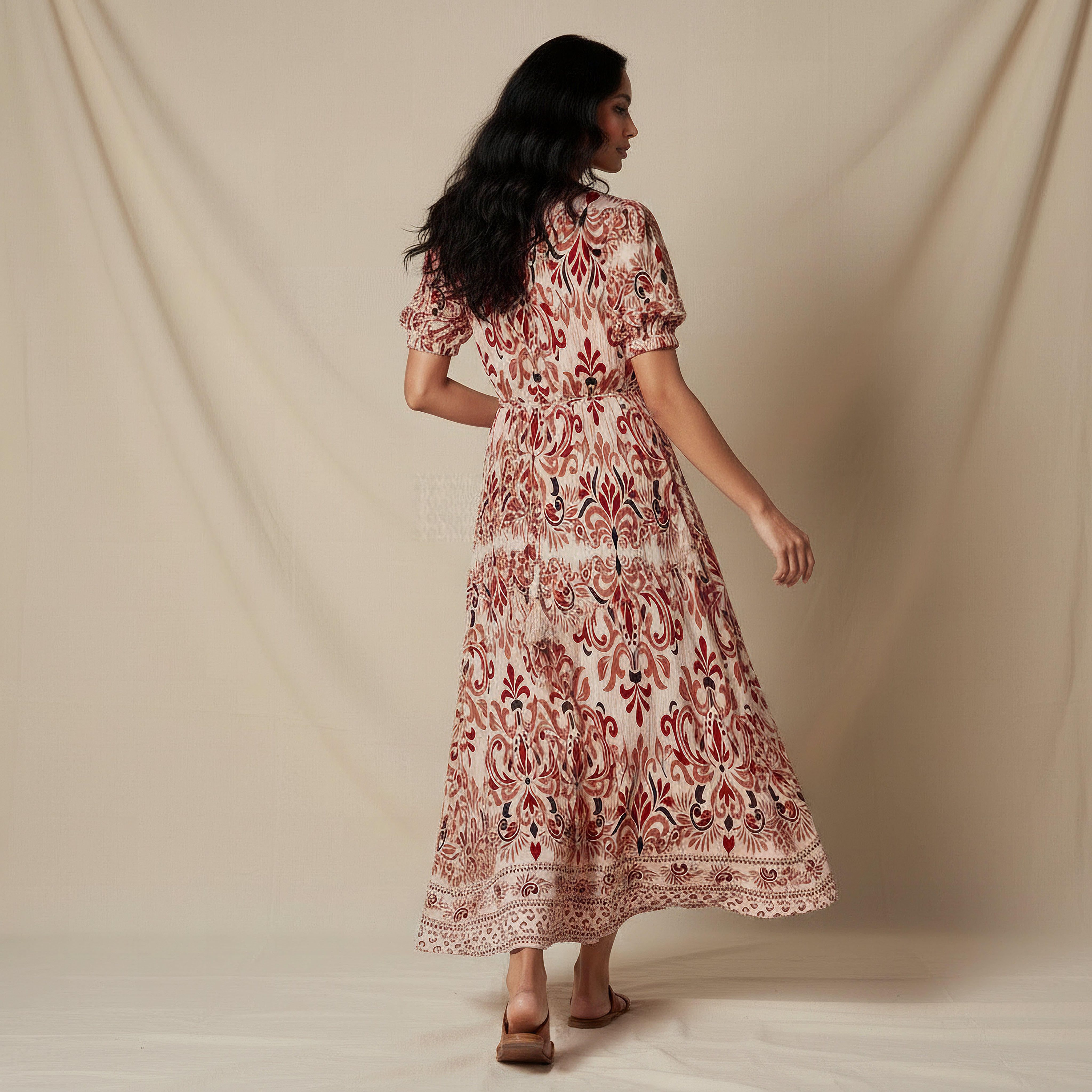 Printed Women Dress with V-neck-PROMO_SP_AE_2FOR169_110625-image-3