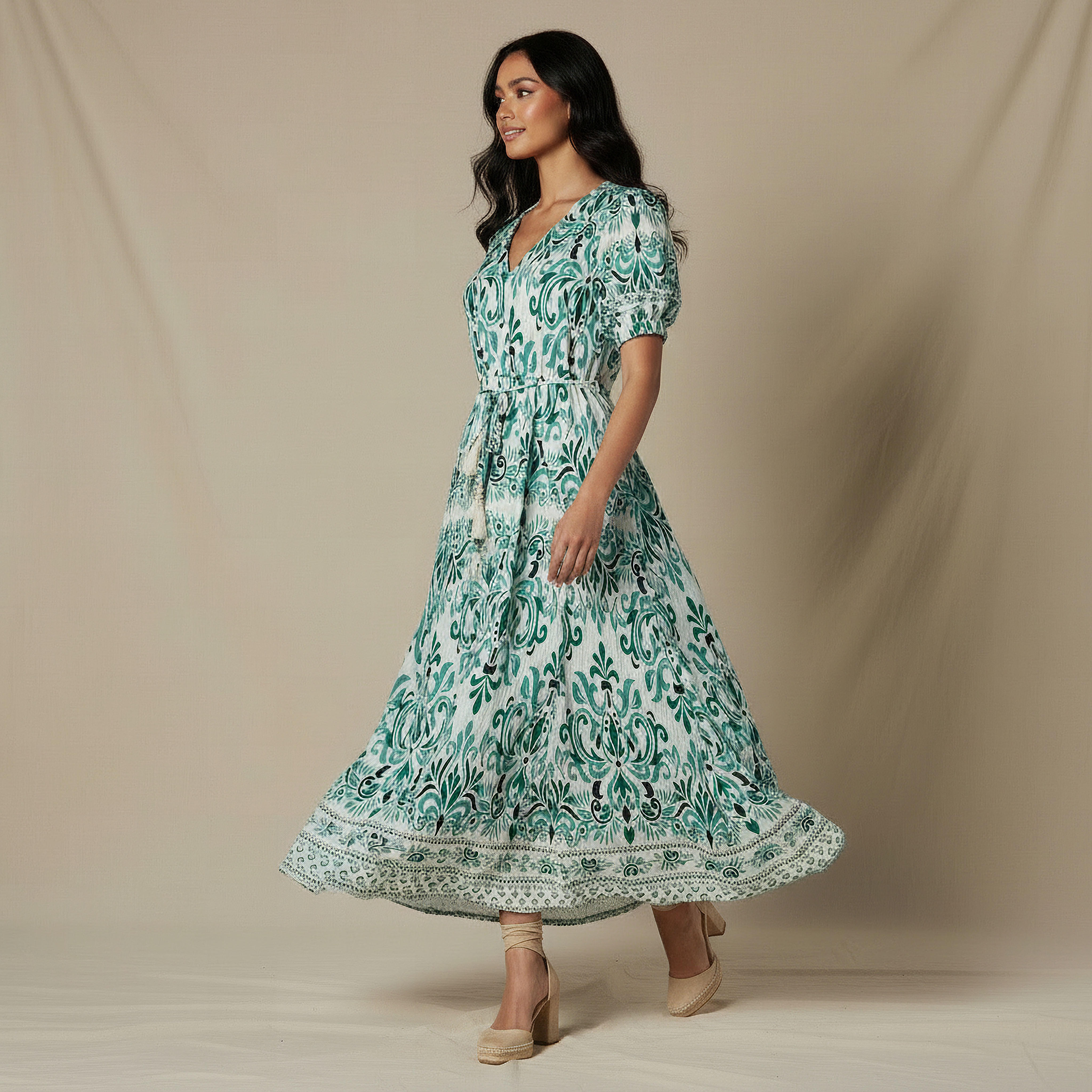 Printed Women Dress with V-neck-PROMO_SP_AE_2FOR169_110625-image-2