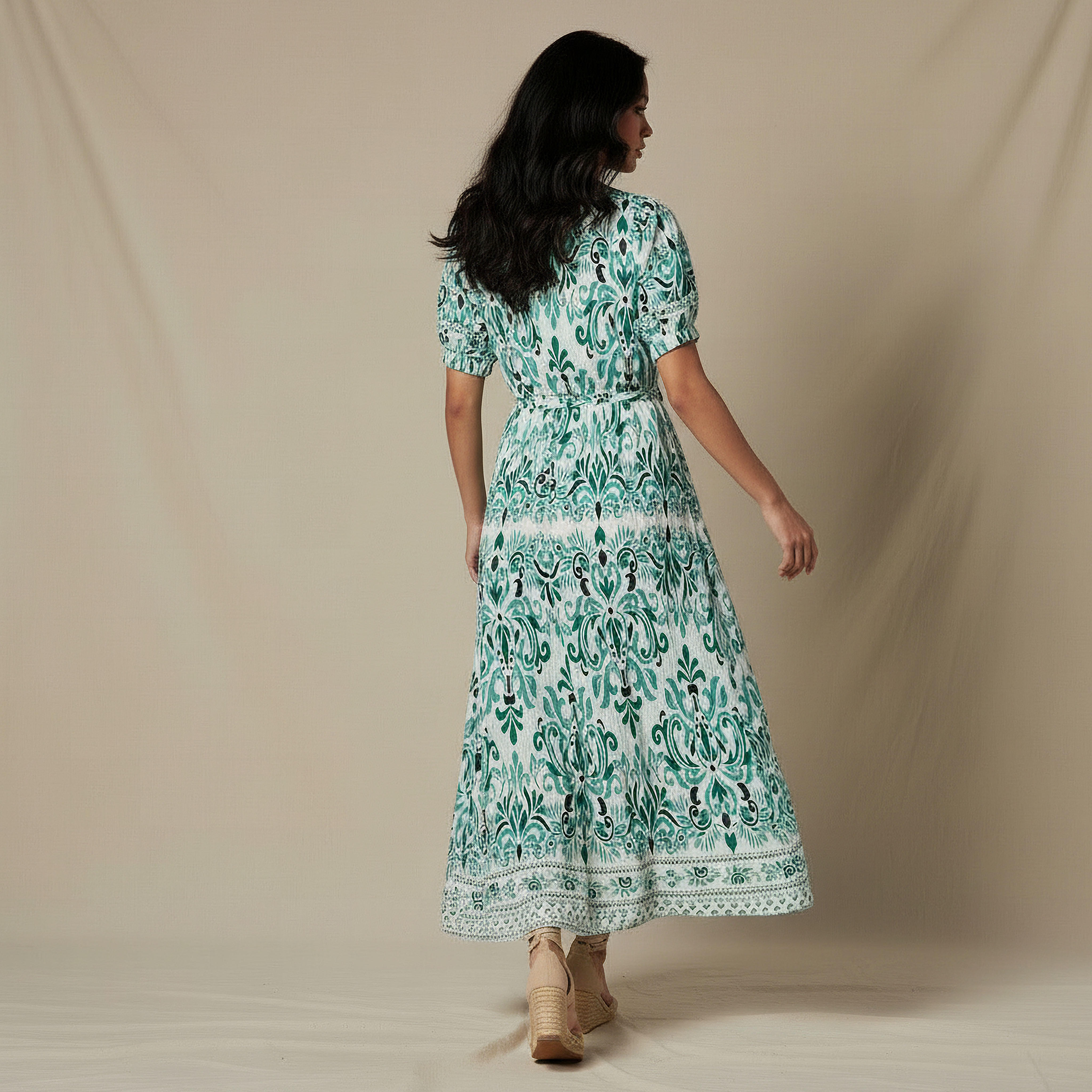 Printed Women Dress with V-neck-PROMO_SP_AE_2FOR169_110625-image-3