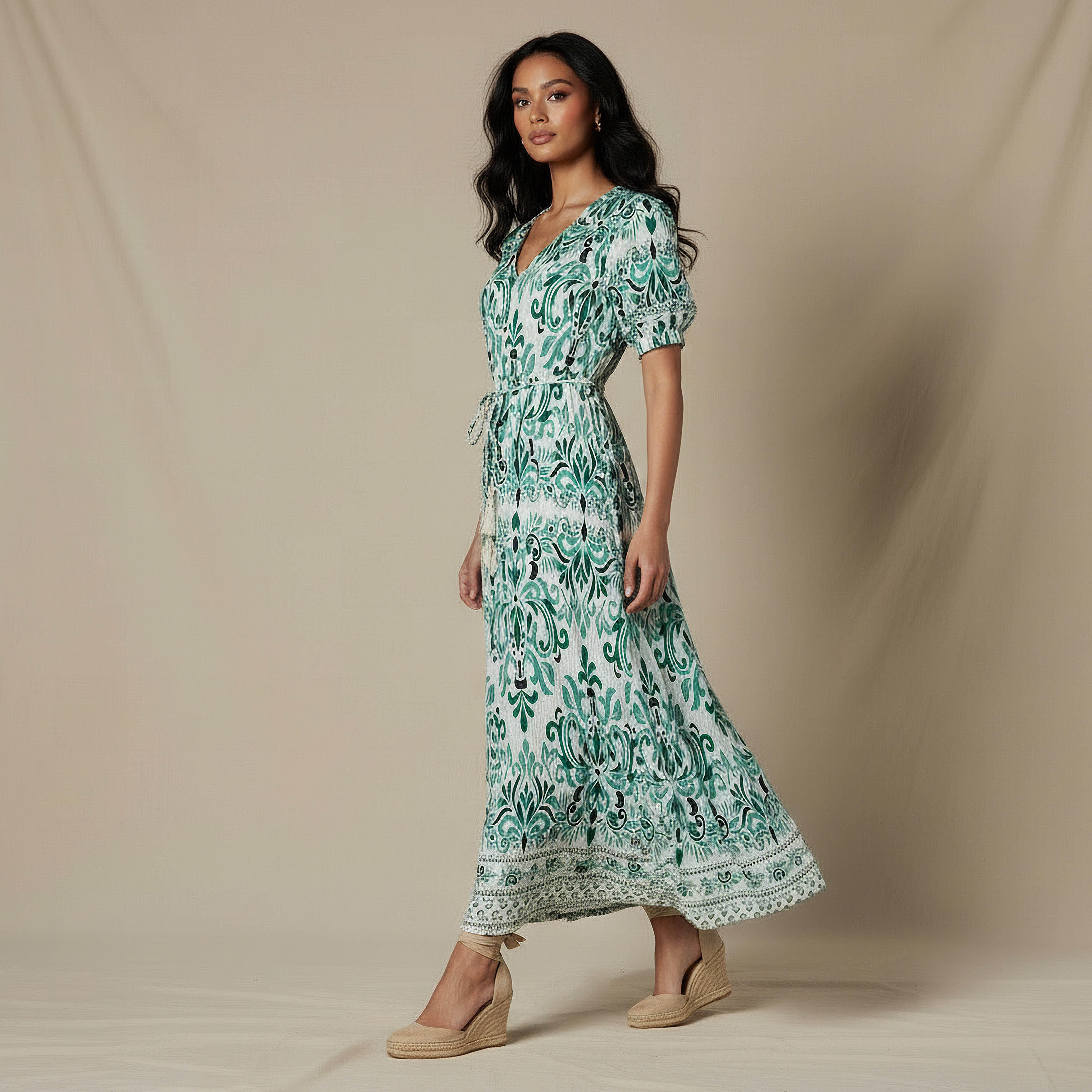 Printed Women Dress with V-neck-PROMO_SP_AE_2FOR169_110625-image-5