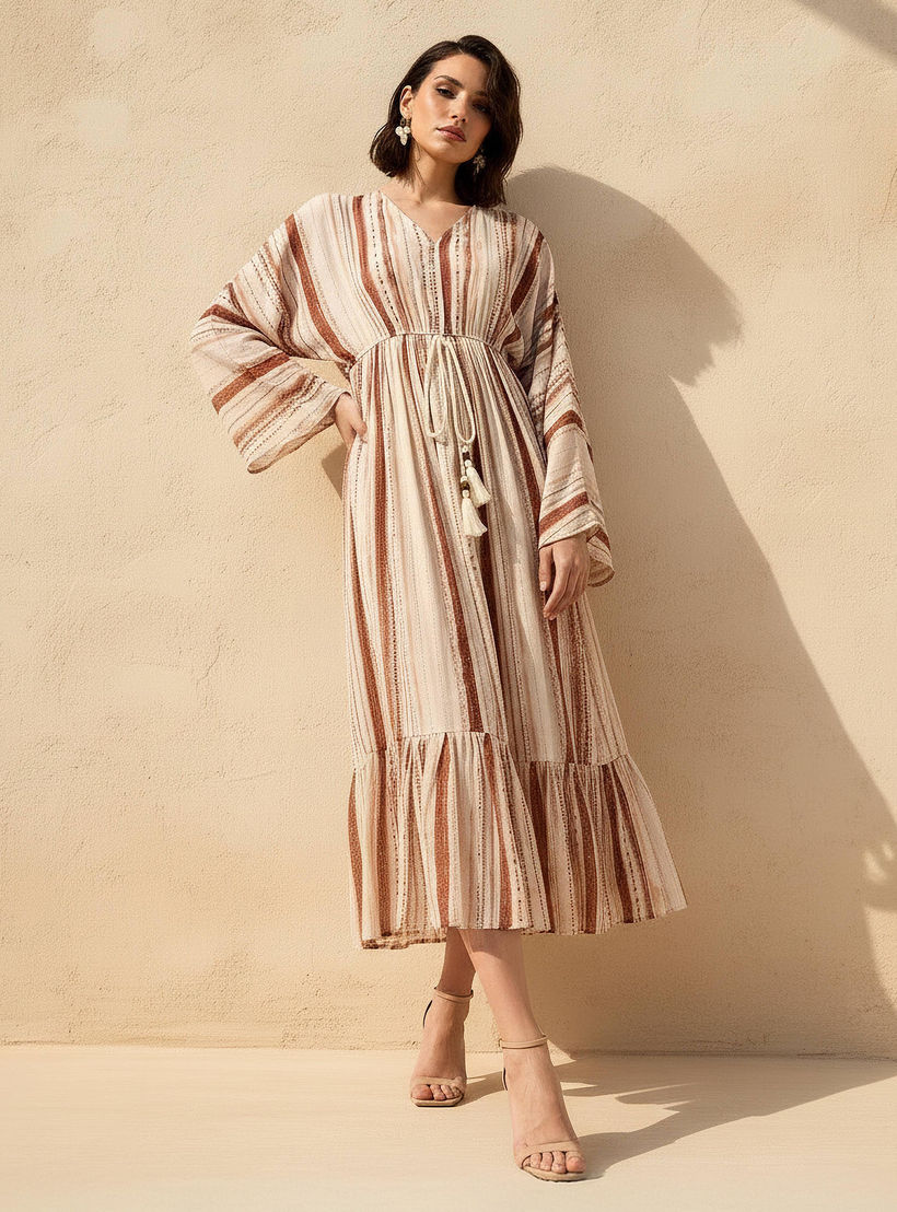 Printed Midi Kaftan Dress with Front Tie-Up-PROMO_SP_AE__6_RGCC_BUY2FOR199_040325-image-1