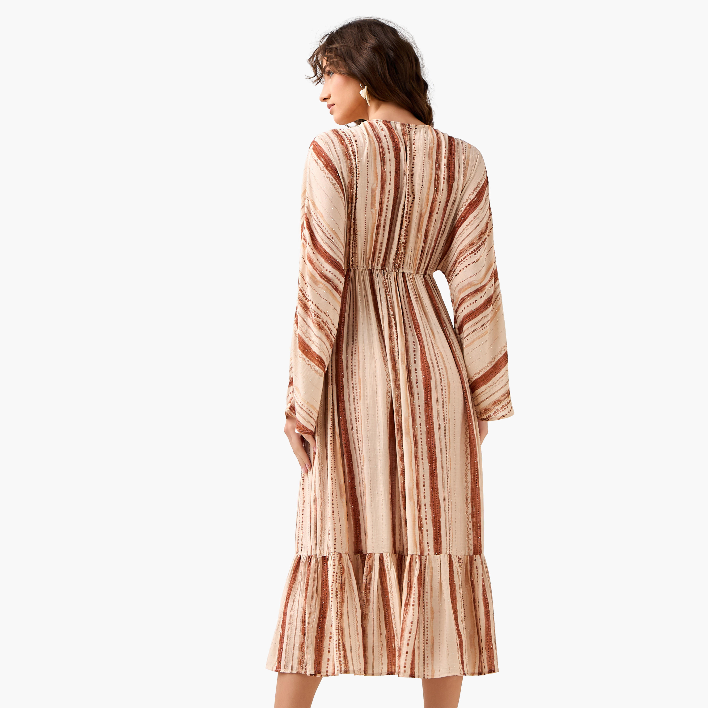 Printed Midi Kaftan Dress with Front Tie-Up-PROMO_SP_KSA_7_BUY2FORSAR199_130625-image-6