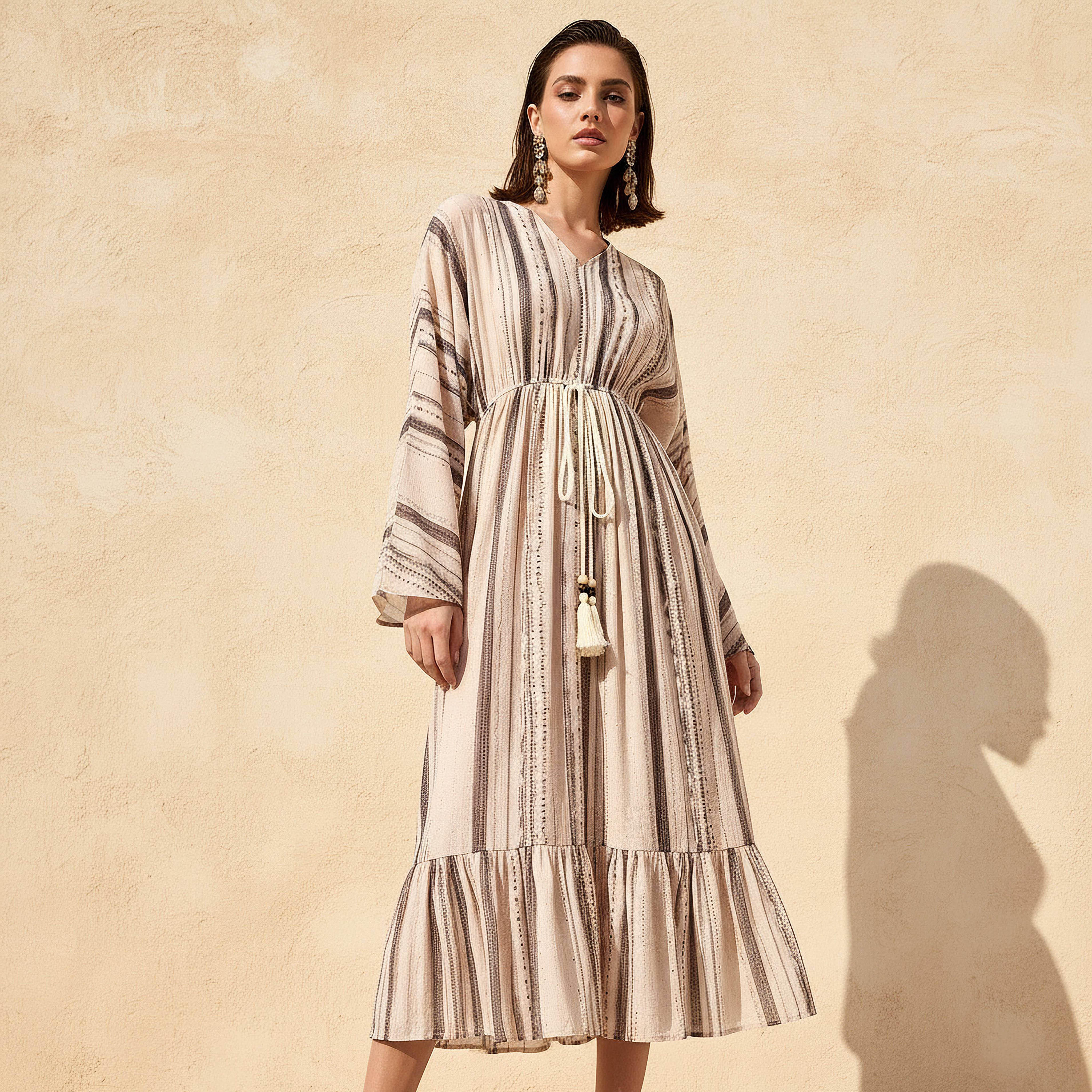 Printed Midi Kaftan Dress with Front Tie-Up-PROMO_SP_AE__6_RGCC_BUY2FOR199_040325-image-1