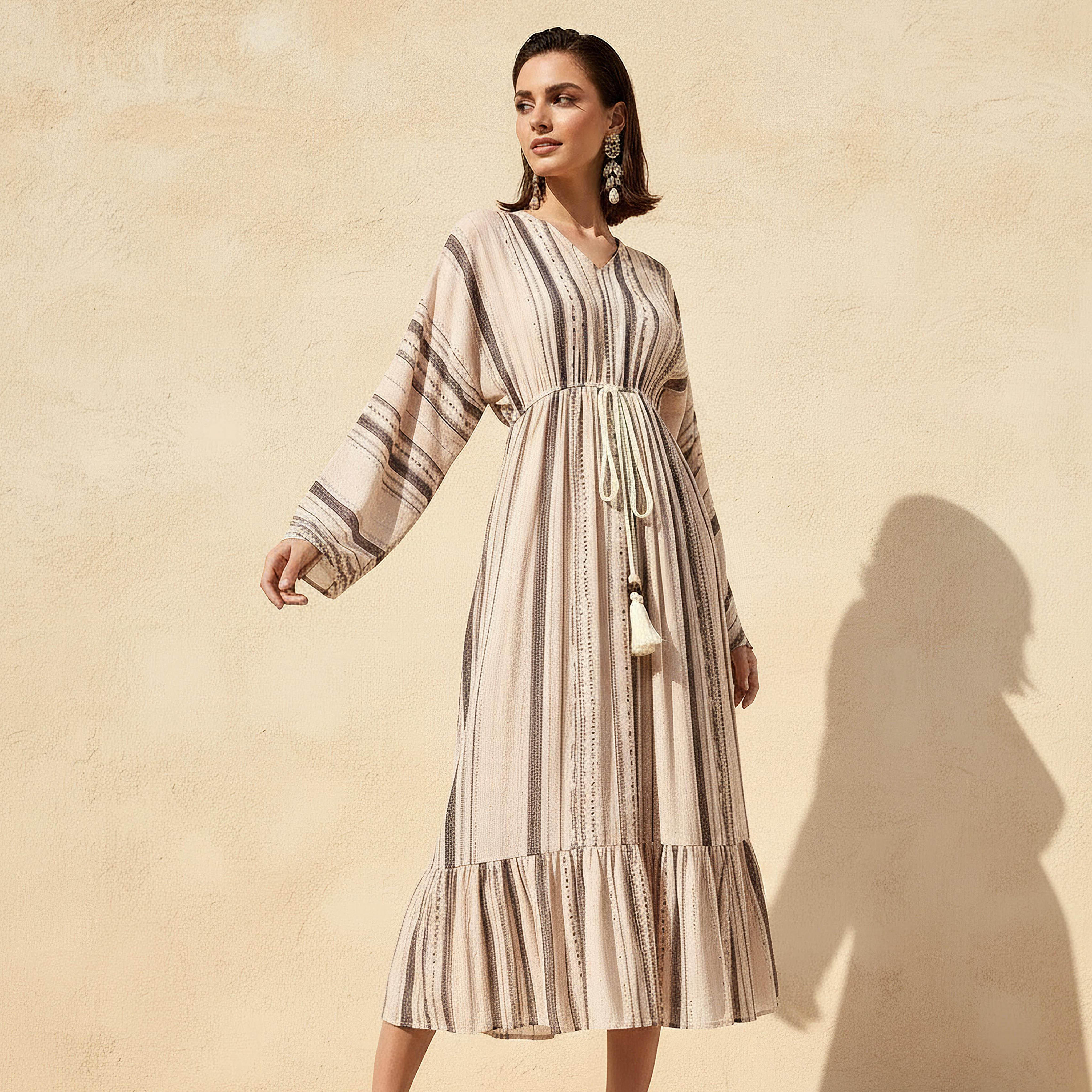 Printed Midi Kaftan Dress with Front Tie-Up-PROMO_SP_AE__6_RGCC_BUY2FOR199_040325-image-2