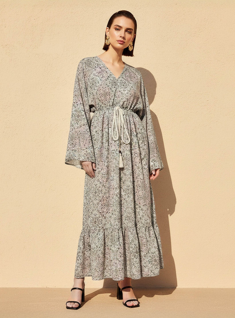 Printed Maxi Kaftan Dress with Front Tie-Up-PROMO_SP_AE__6_RGCC_BUY2FOR199_040325-image-2