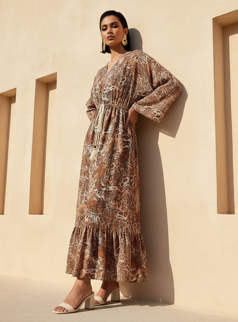 Printed Maxi Kaftan Dress with Front Tie-Up-PROMO_SP_AE__6_RGCC_BUY2FOR199_040325-image-2