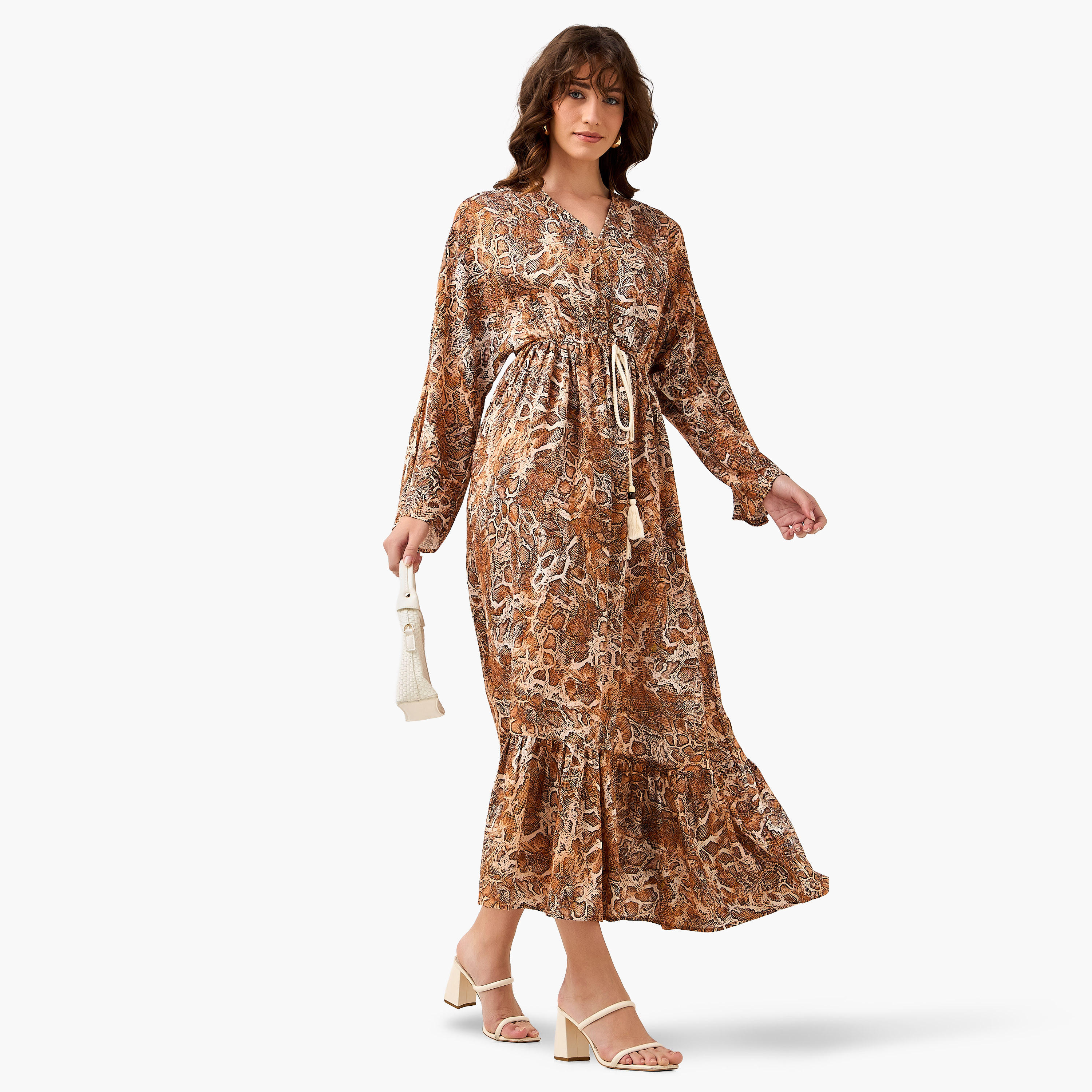 Printed Maxi Kaftan Dress with Front Tie-Up-PROMO_SP_KSA_7_BUY2FORSAR199_130625-image-3