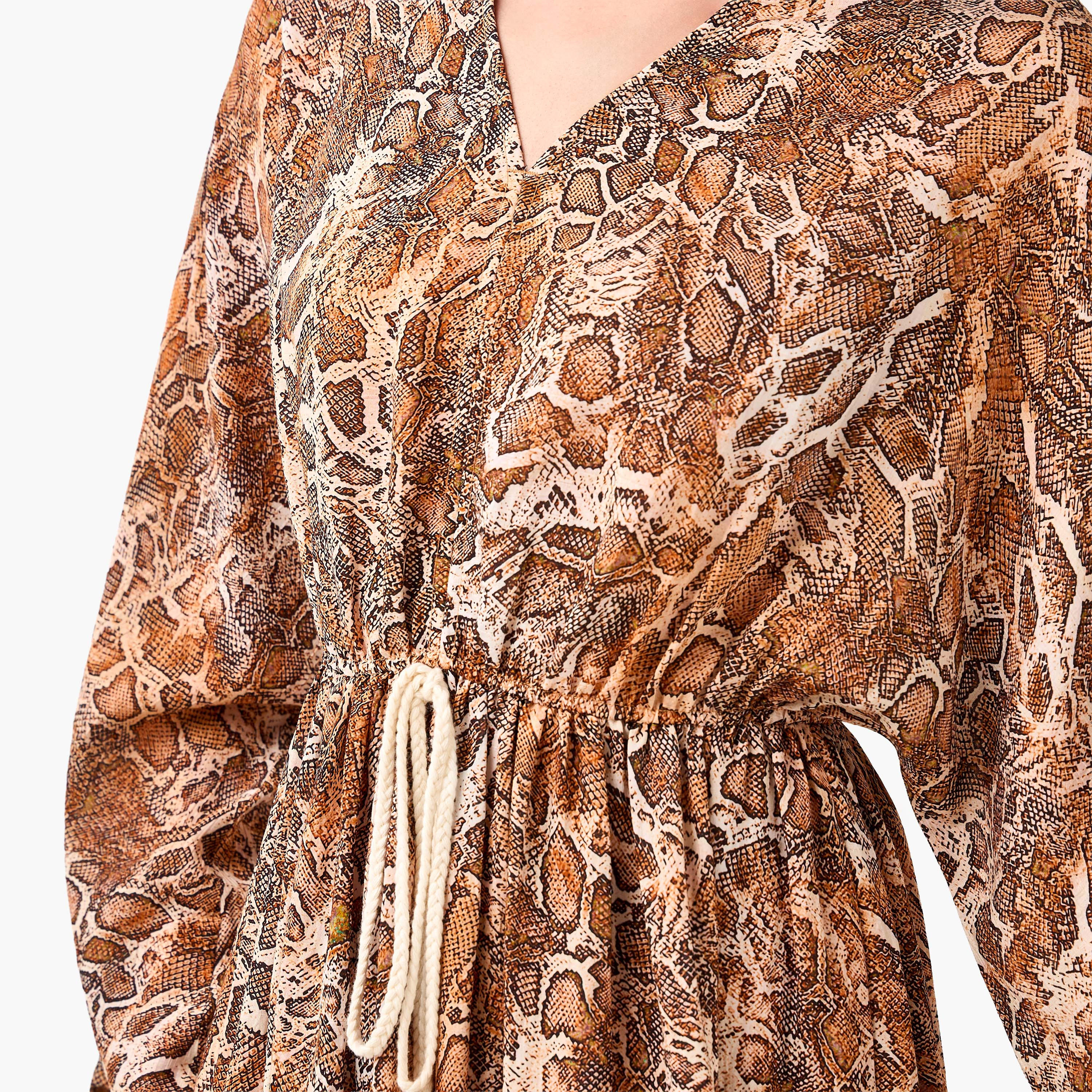 Printed Maxi Kaftan Dress with Front Tie-Up-PROMO_SP_KSA_7_BUY2FORSAR199_130625-image-5