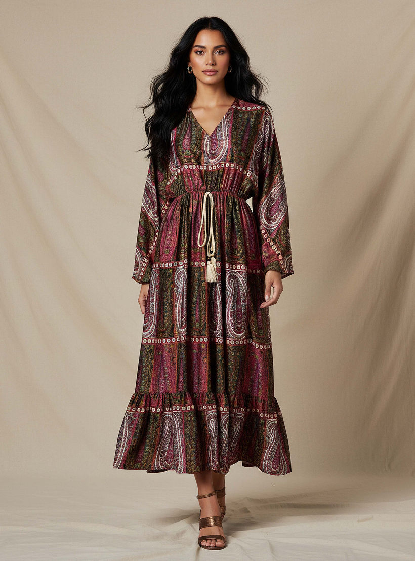 Kaftan Maxi Tie-Up Detail Dress with Paisley Print-PROMO_SP_AE__6_RGCC_BUY2FOR199_040325-image-1