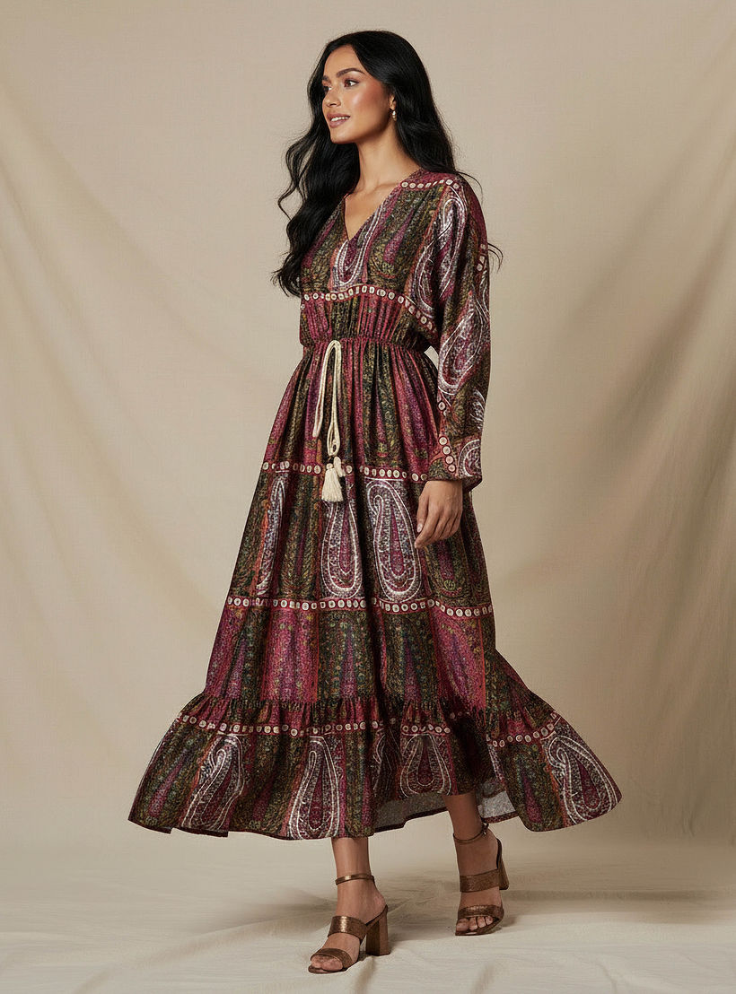 Kaftan Maxi Tie-Up Detail Dress with Paisley Print-PROMO_SP_AE__6_RGCC_BUY2FOR199_040325-image-5