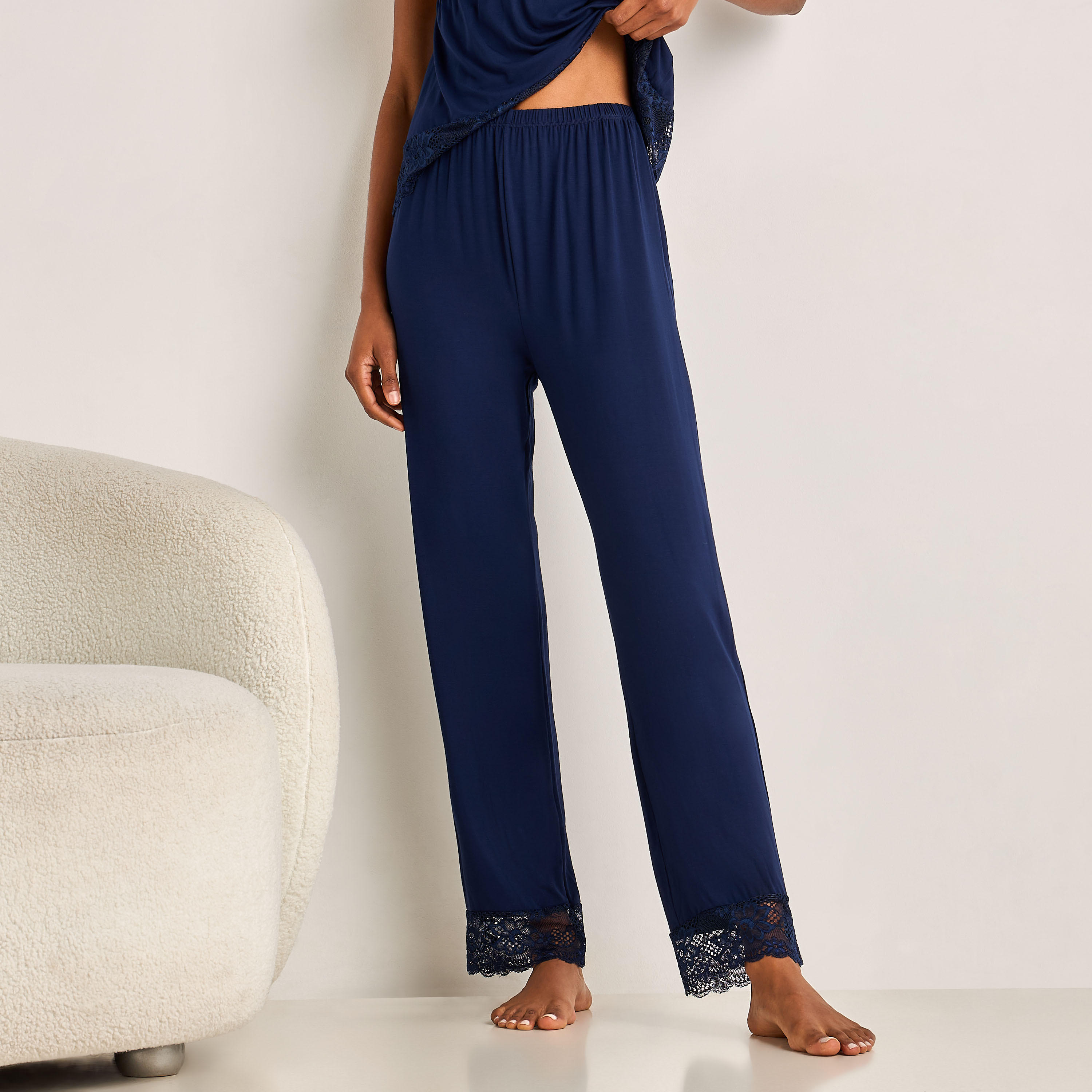Pyjama Set Spaghetti Strap Top and Trousers-women-clothing-nightwear-pyjamas-longsets-image-4