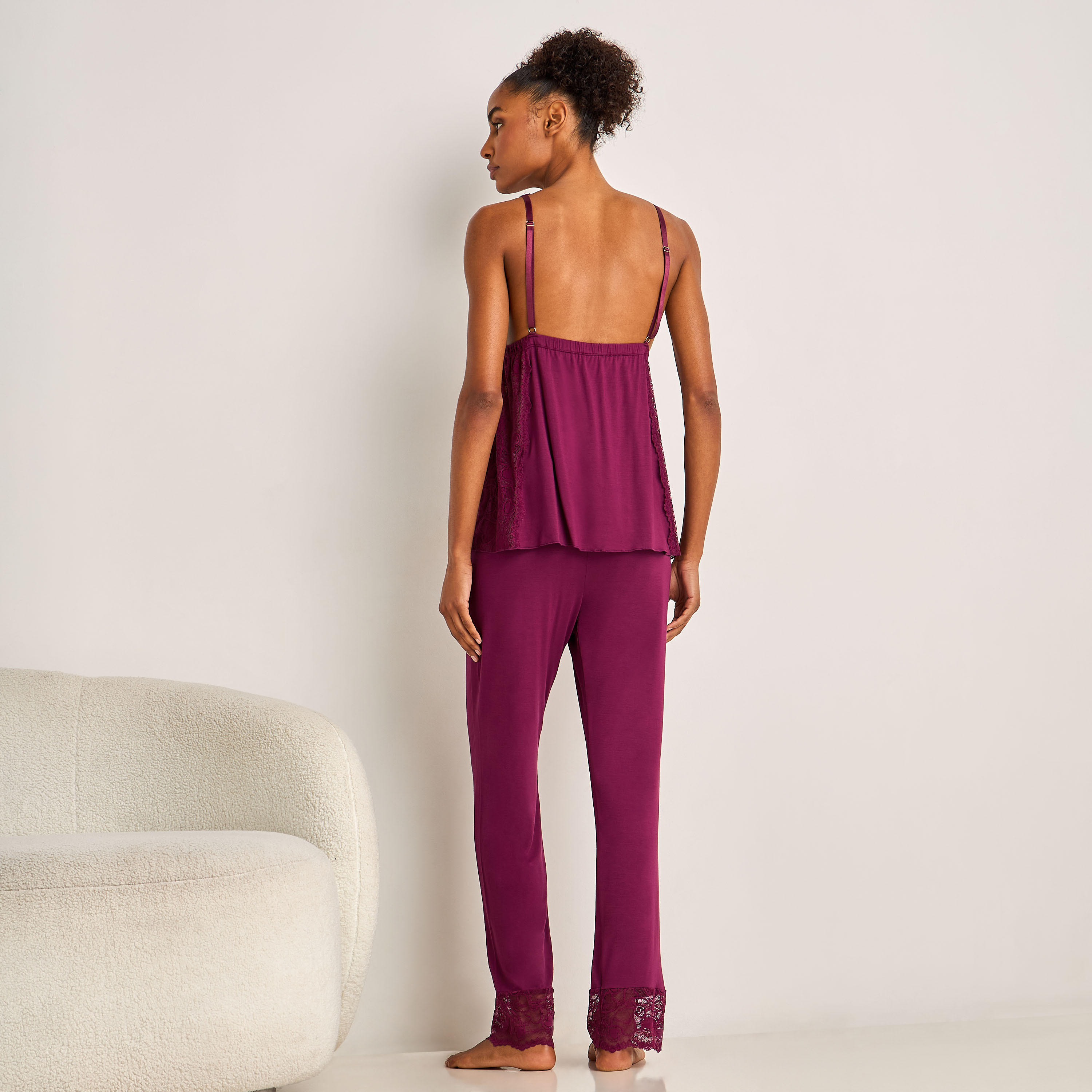 Pyjama Set Spaghetti Strap Top and Pyjama-women-clothing-nightwear-pyjamas-longsets-image-3