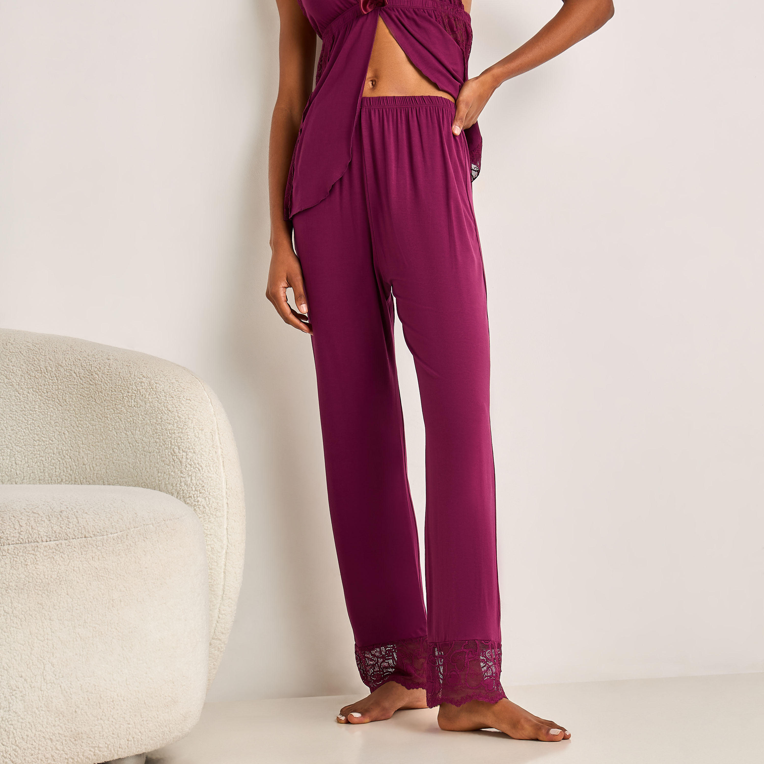Pyjama Set Spaghetti Strap Top and Pyjama-women-clothing-nightwear-pyjamas-longsets-image-4