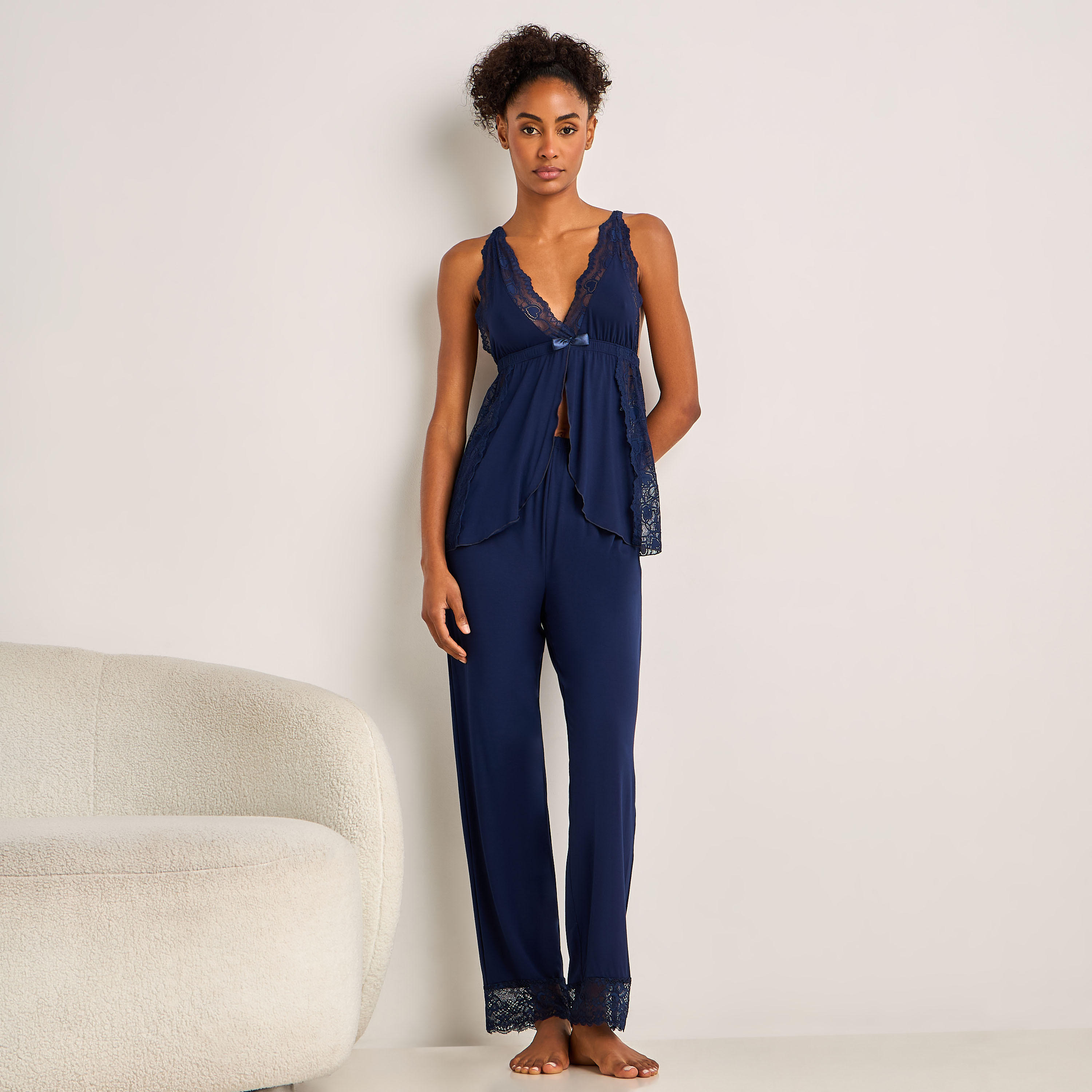 Pyjama Set Spaghetti Strap Top and Pyjama-women-clothing-nightwear-pyjamas-longsets-image-1