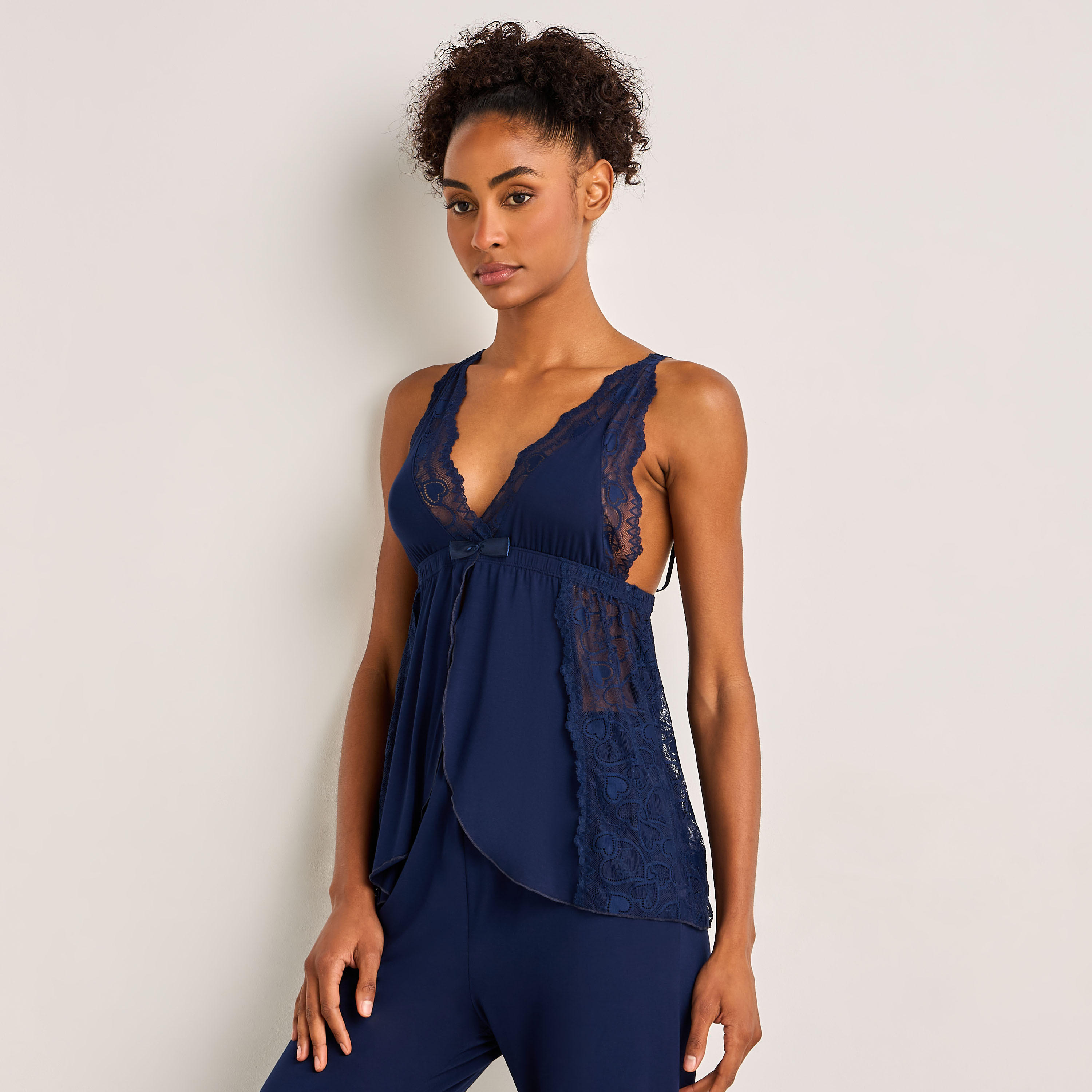 Pyjama Set Spaghetti Strap Top and Pyjama-women-clothing-nightwear-pyjamas-longsets-image-2