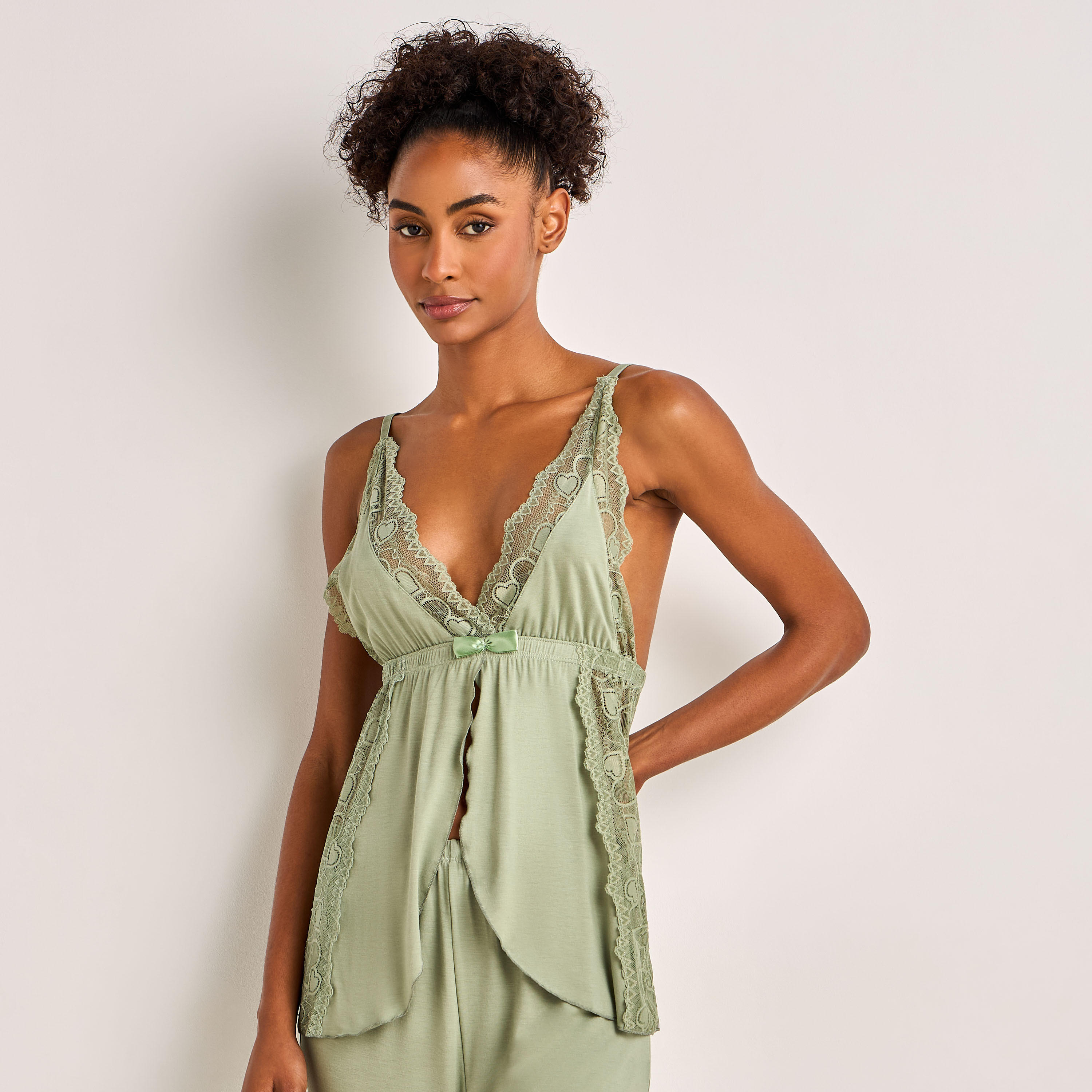 Pyjama Set Spaghetti Strap Top and Pyjama-women-clothing-nightwear-pyjamas-longsets-image-2